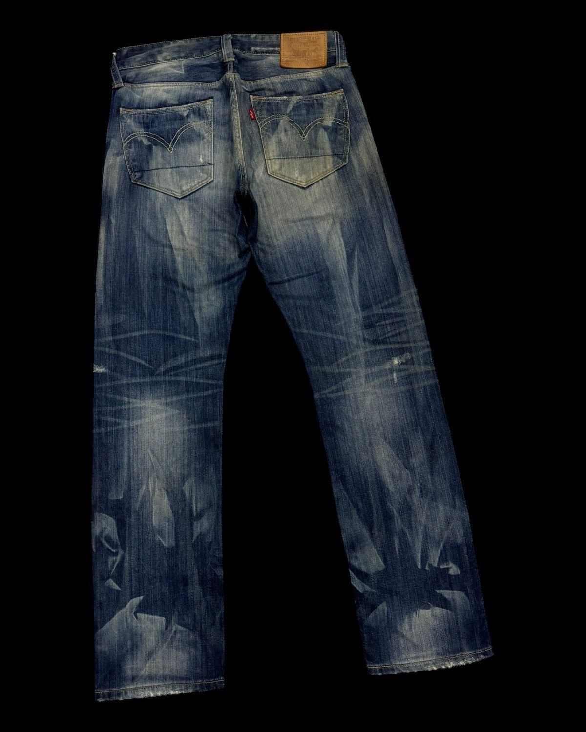 If Six Was Nine × Levi's 💥Insane💥90s Style Levis 505 Slim Straight Jean Distressed Size US 32 / EU 48 - 4 Thumbnail