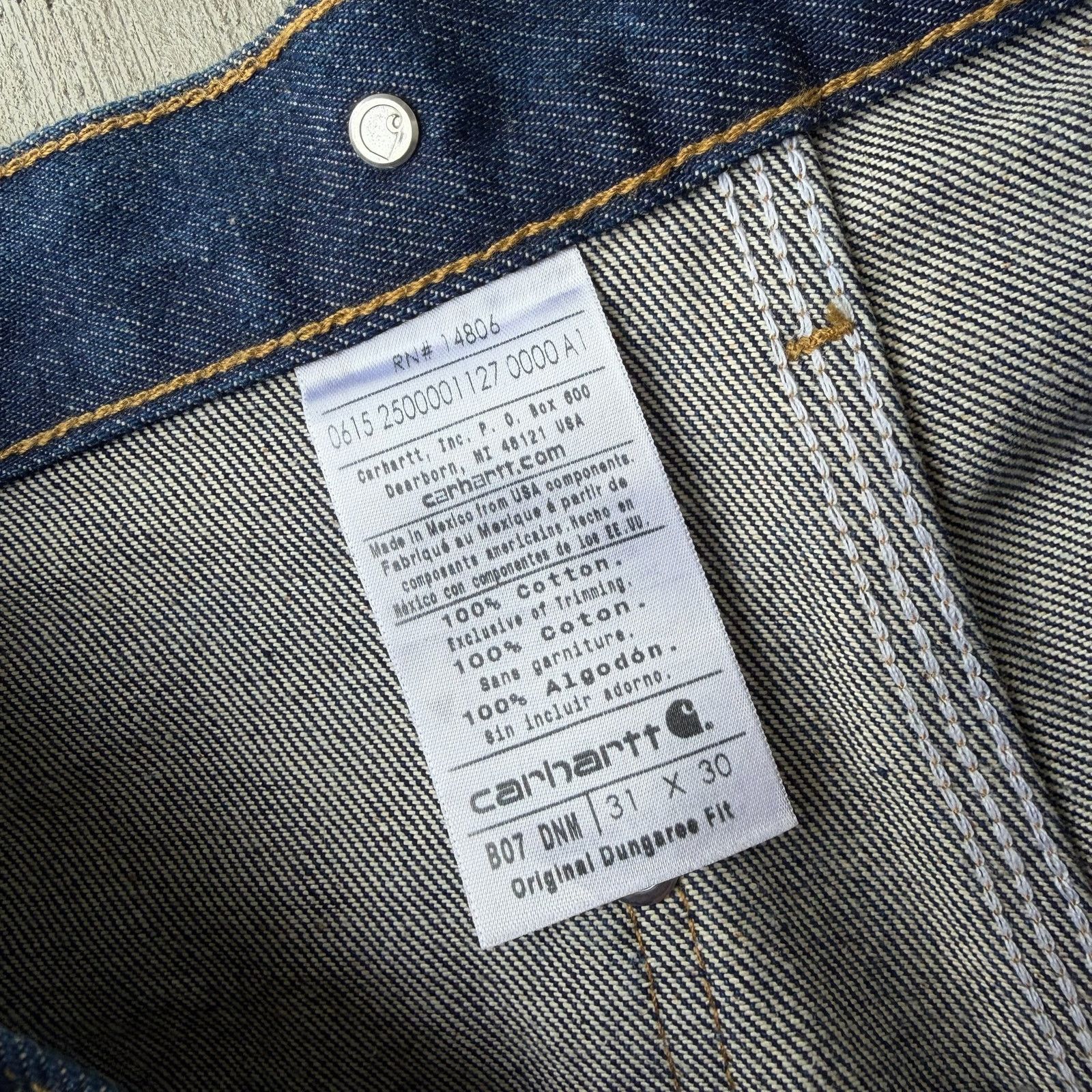 Carhartt × Vintage Carhartt denim blue jean double knee work carpenter pants Size US 35 - 7 Thumbnail