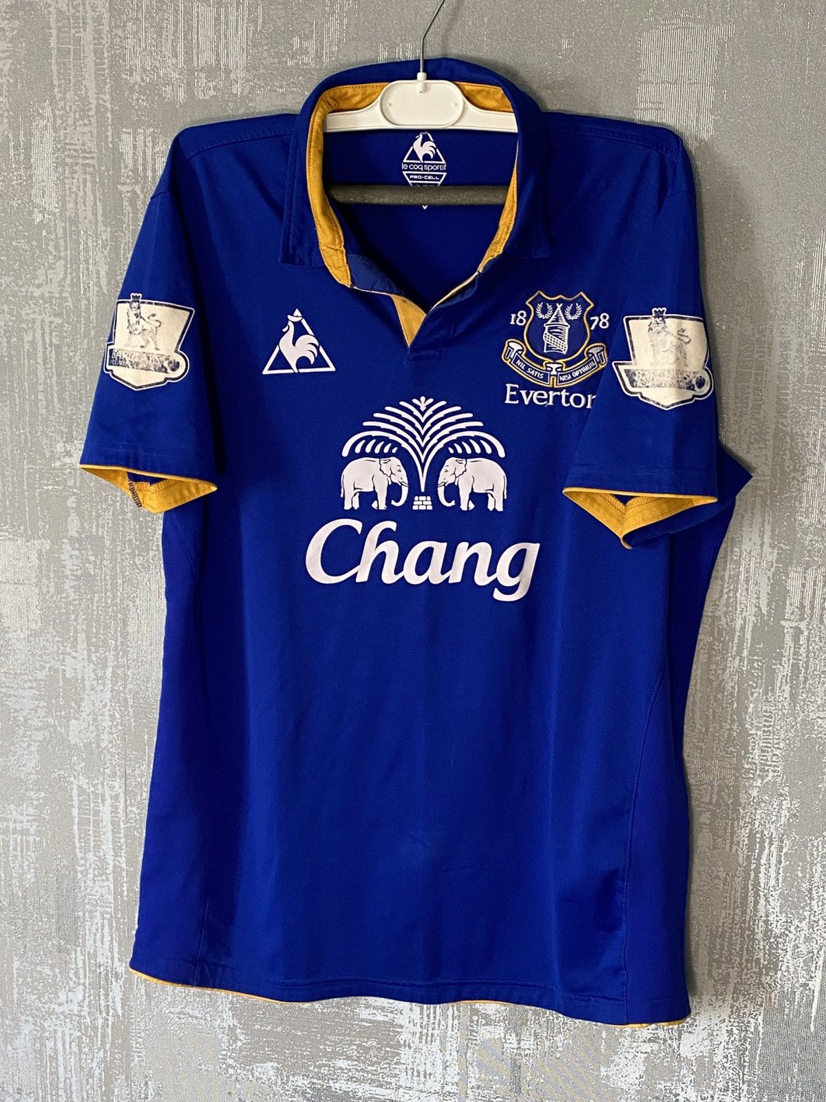 Le Coq Sportif Vintage Everton Le Cog Sportif Soccer Football Jersey 2011 Size US M / EU 48-50 / 2 - 1 Thumbnail