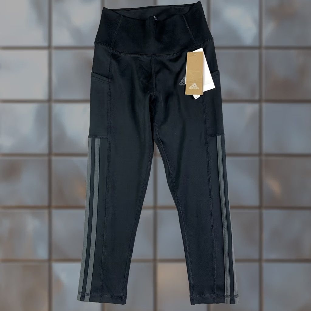 Adidas Adidas Women's black yoga Aeroready 3/4 Tights w/ Media Pockets HM8320 XS Small Bodywear Nike? Size ONE SIZE - 1 Thumbnail
