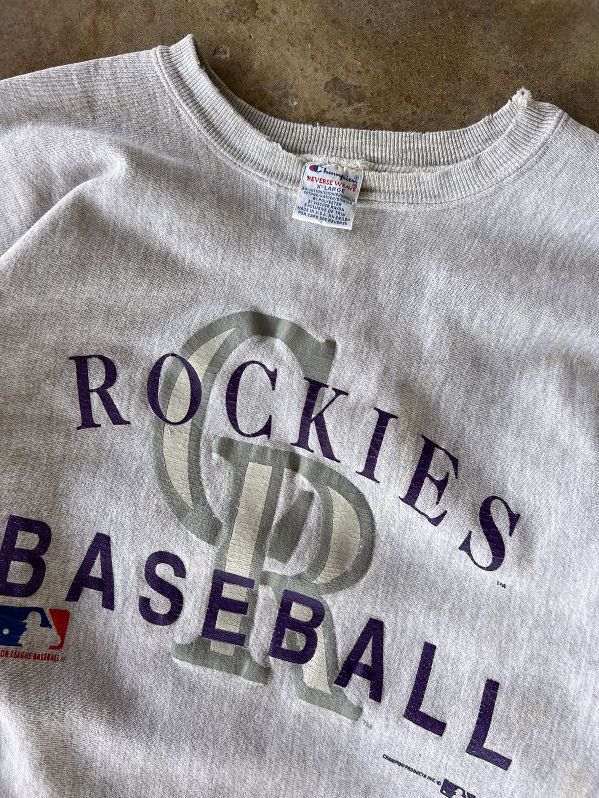 Champion Vtg 90’s Rockies Champion Reverse Weave Sweatshirt Crewneck Size US XL / EU 56 / 4 - 3 Thumbnail