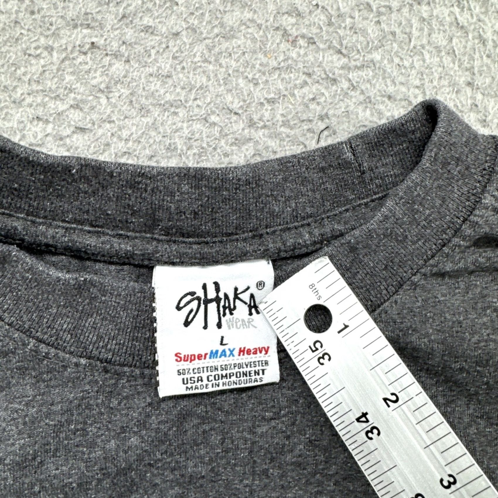 Vintage Vintage Shaka Wear Super Max Long Sleeve Shirt Mens Large Gray Shirt Size US L / EU 52-54 / 3 - 2 Thumbnail