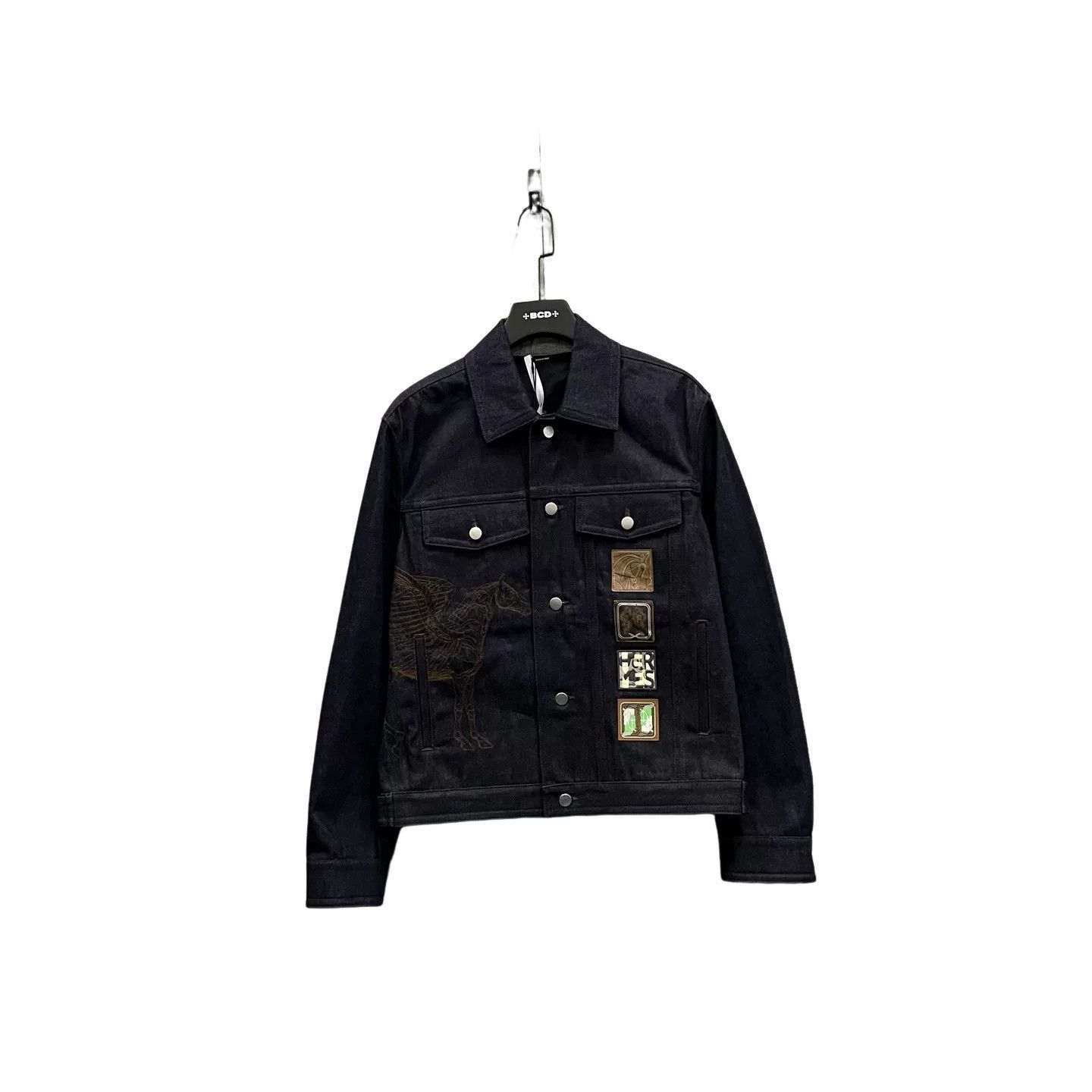 Hermes Hermes Embroidered Logo Denim Jacket 48 Size US M / EU 48-50 / 2 - 1 Thumbnail