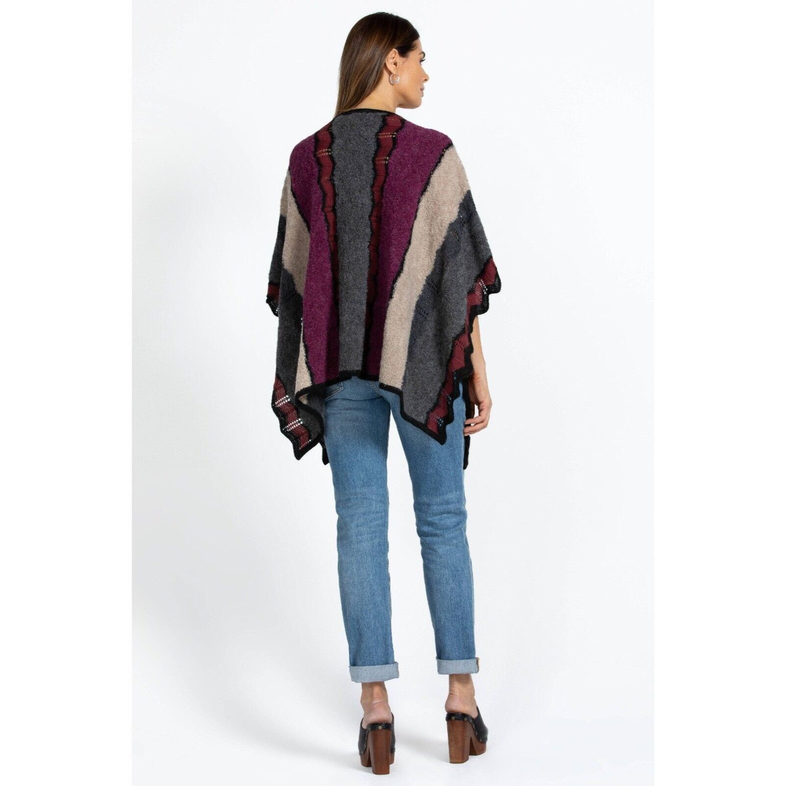 Johnny Was NWOT Womens Johnny Was RILRY Alpaca Cape Poncho Shawl Size O Size ONE SIZE - 2 Thumbnail