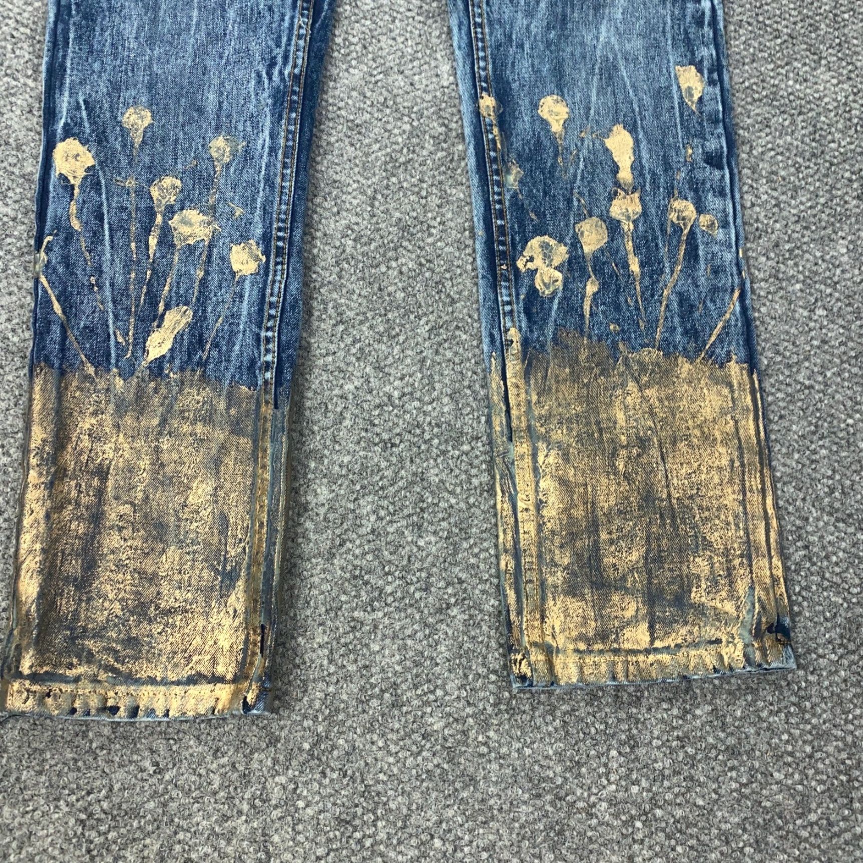 Vintage Heritage By America Jeans Mens Size 36x33 Blue Acid Wash Regular Fit 5-Pocket Straight Size US 37 - 5 Thumbnail