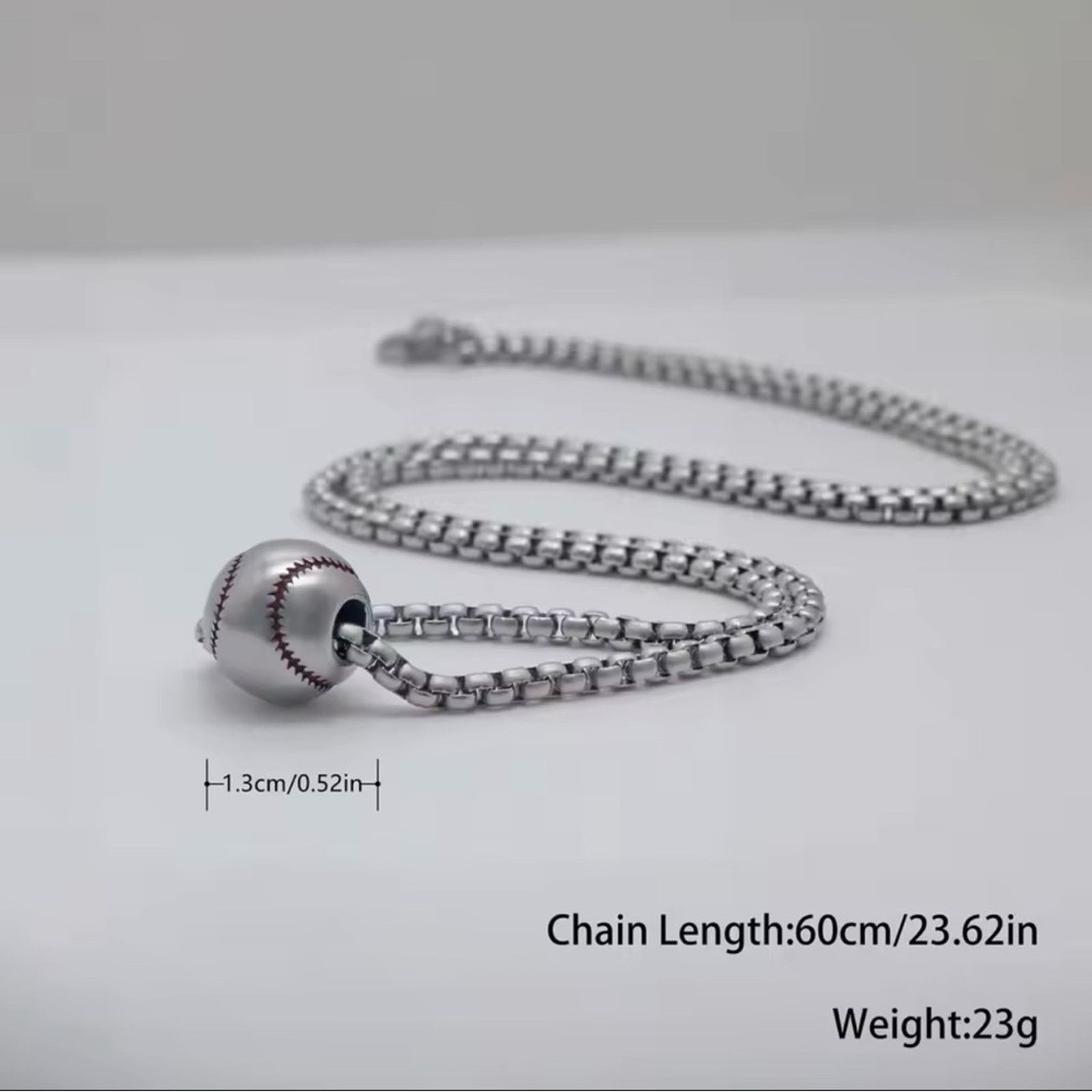 Other Stainless Steel Baseball Necklace for Men Women Size ONE SIZE - 9 Thumbnail