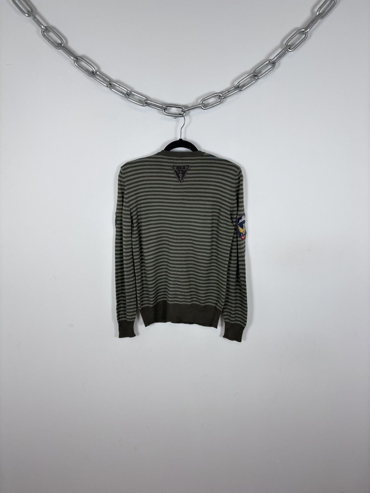 Iceberg Vintage Ice B Iceberg Men’s AirForce Khaki Wool Sweater Size US S / EU 44-46 / 1 - 14 Thumbnail