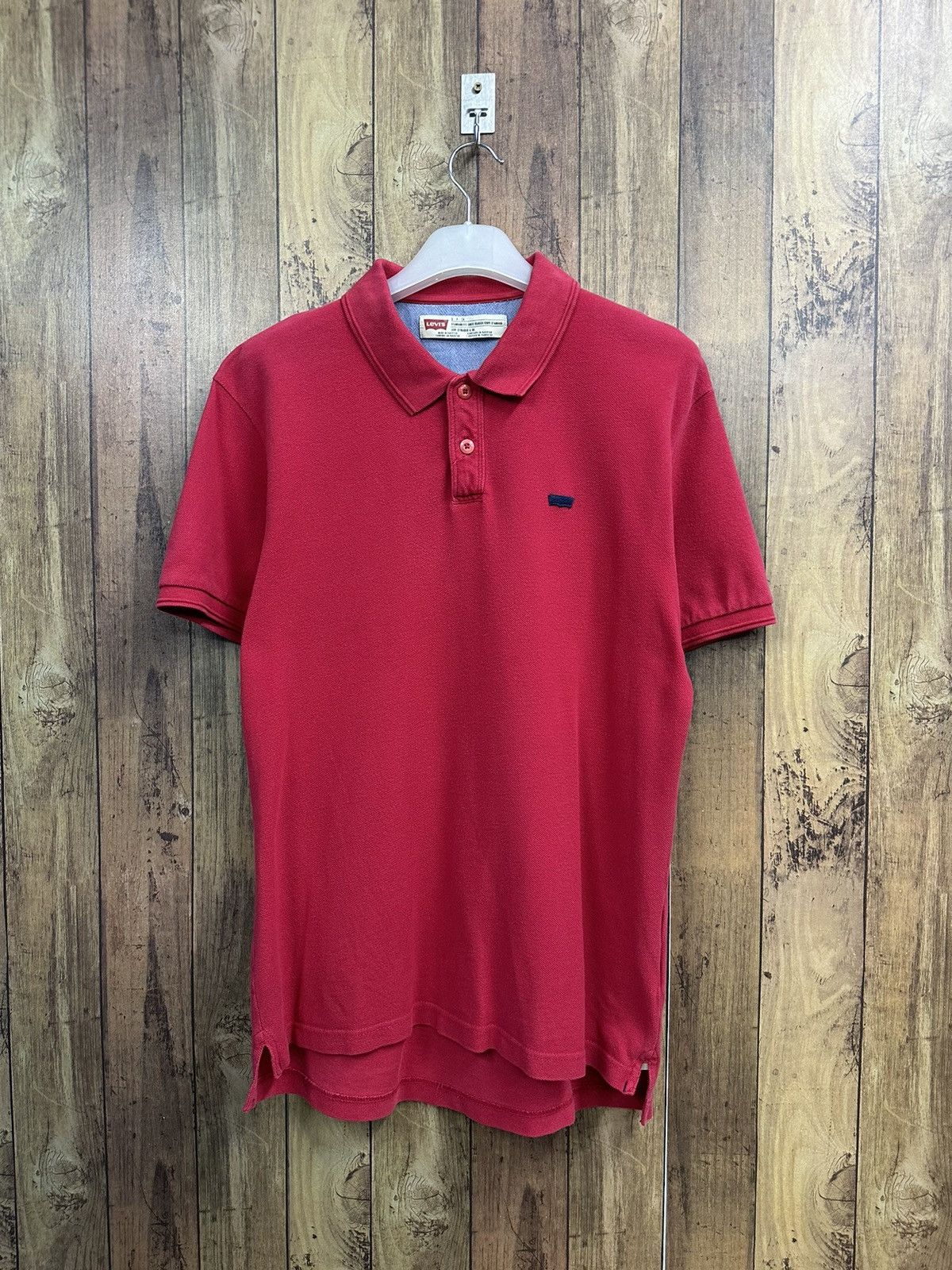 Levi's × Levi's Vintage Clothing Levis Vintage Y2K Red Polo Shirt A254 Size US S / EU 44-46 / 1 - 1 Thumbnail