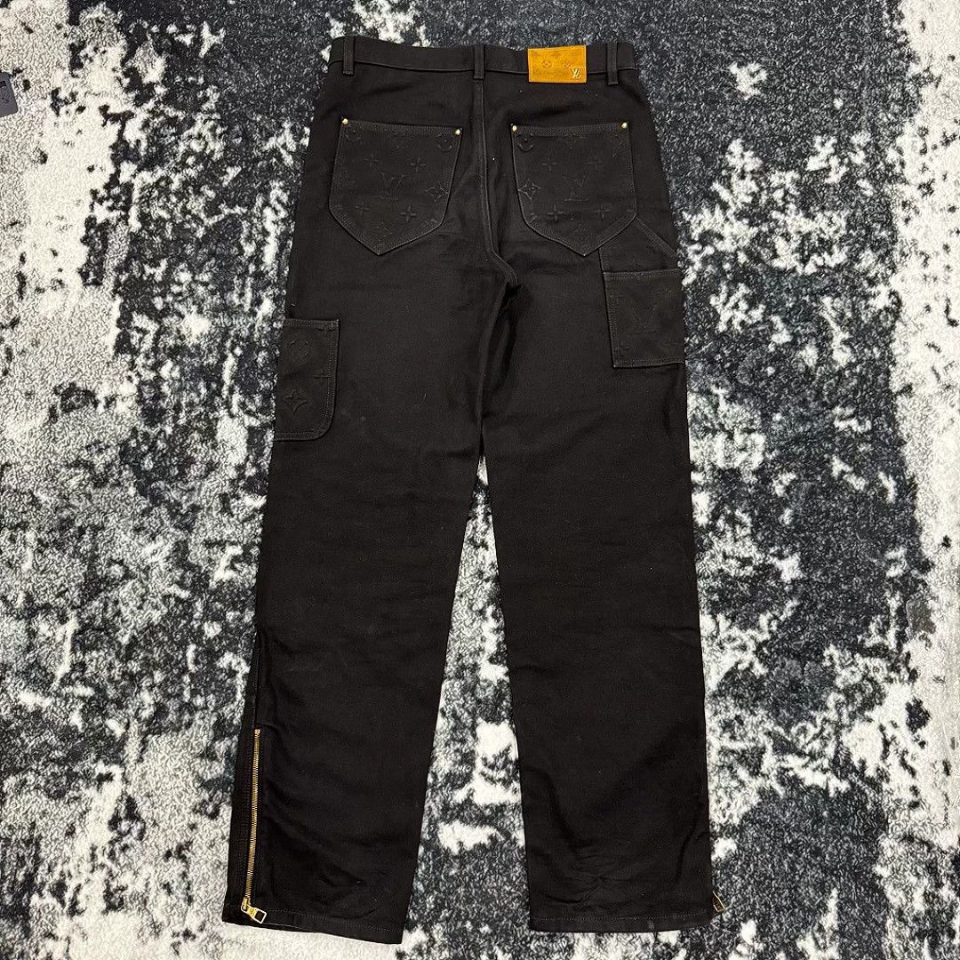 Louis Vuitton LOUIS VUITTON Black Lumber Loose Straight Cargo Jeans 31 Size US 31 - 2 Thumbnail
