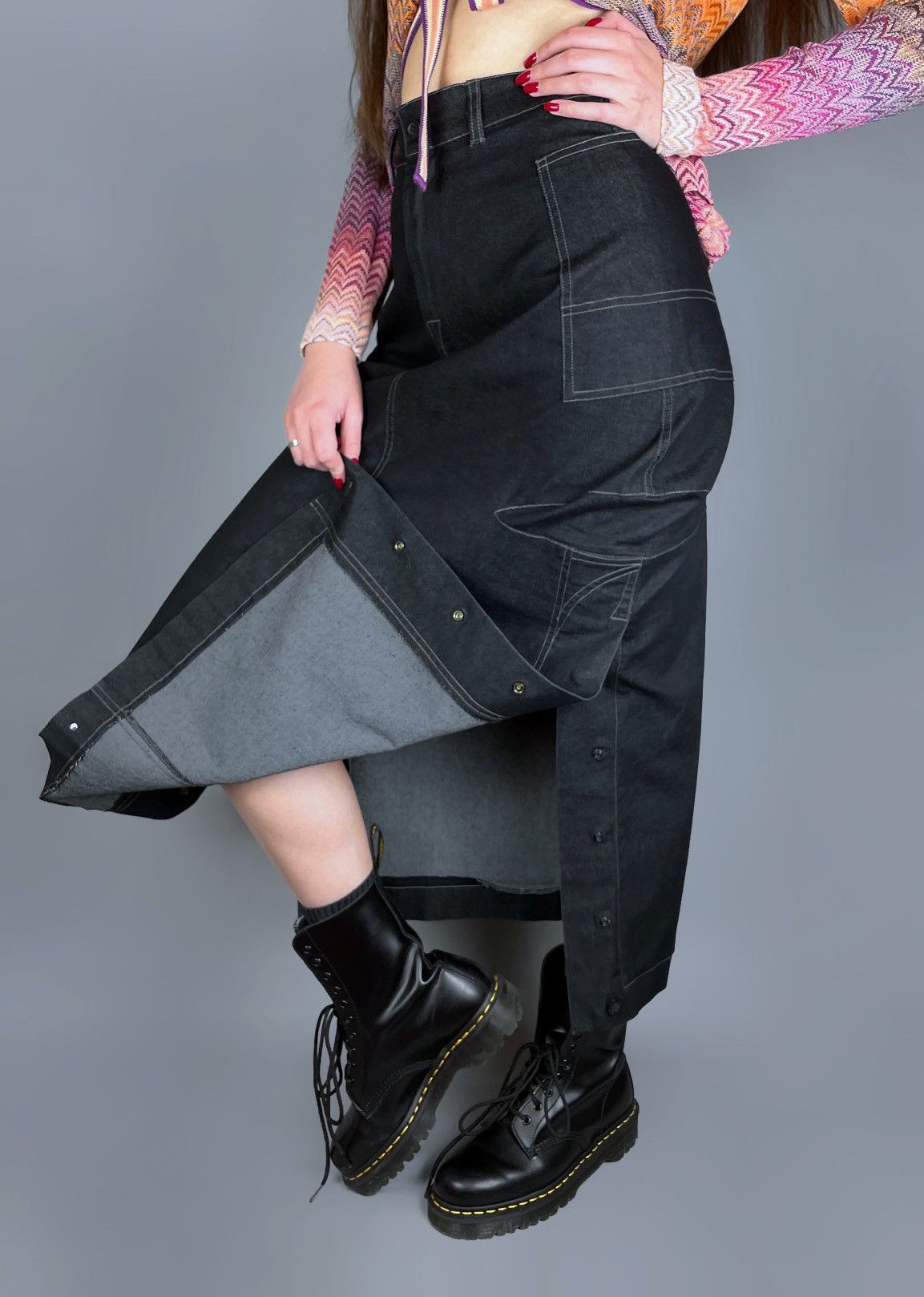Marithe + Francois Girbaud Vintage Le Jean de Marithe Francois Girbaud Extreme Skirt 44 Size 27" / US 4 / IT 40 - 1 Thumbnail