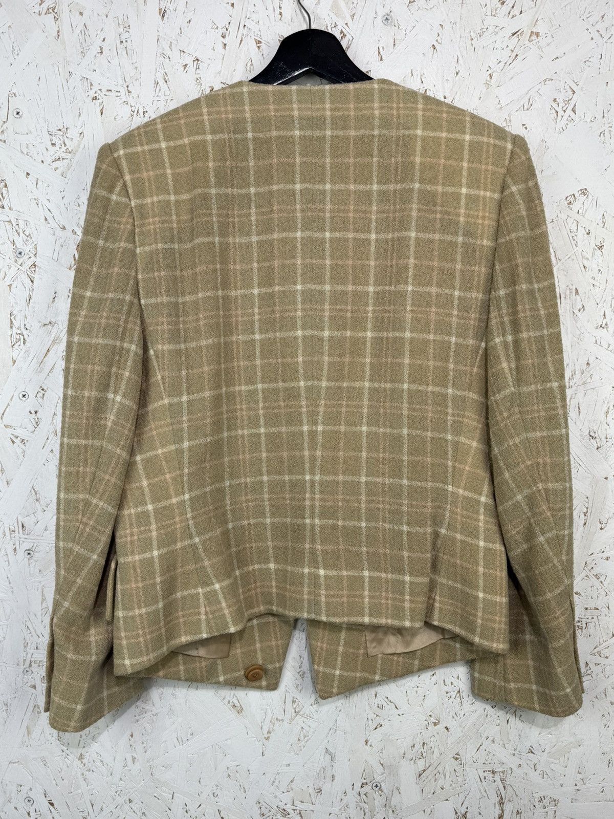 Celine 80s Celine Plaid Pattern Towel Style Blazer Jacket Size 42 Size M / US 6-8 / IT 42-44 - 5 Thumbnail