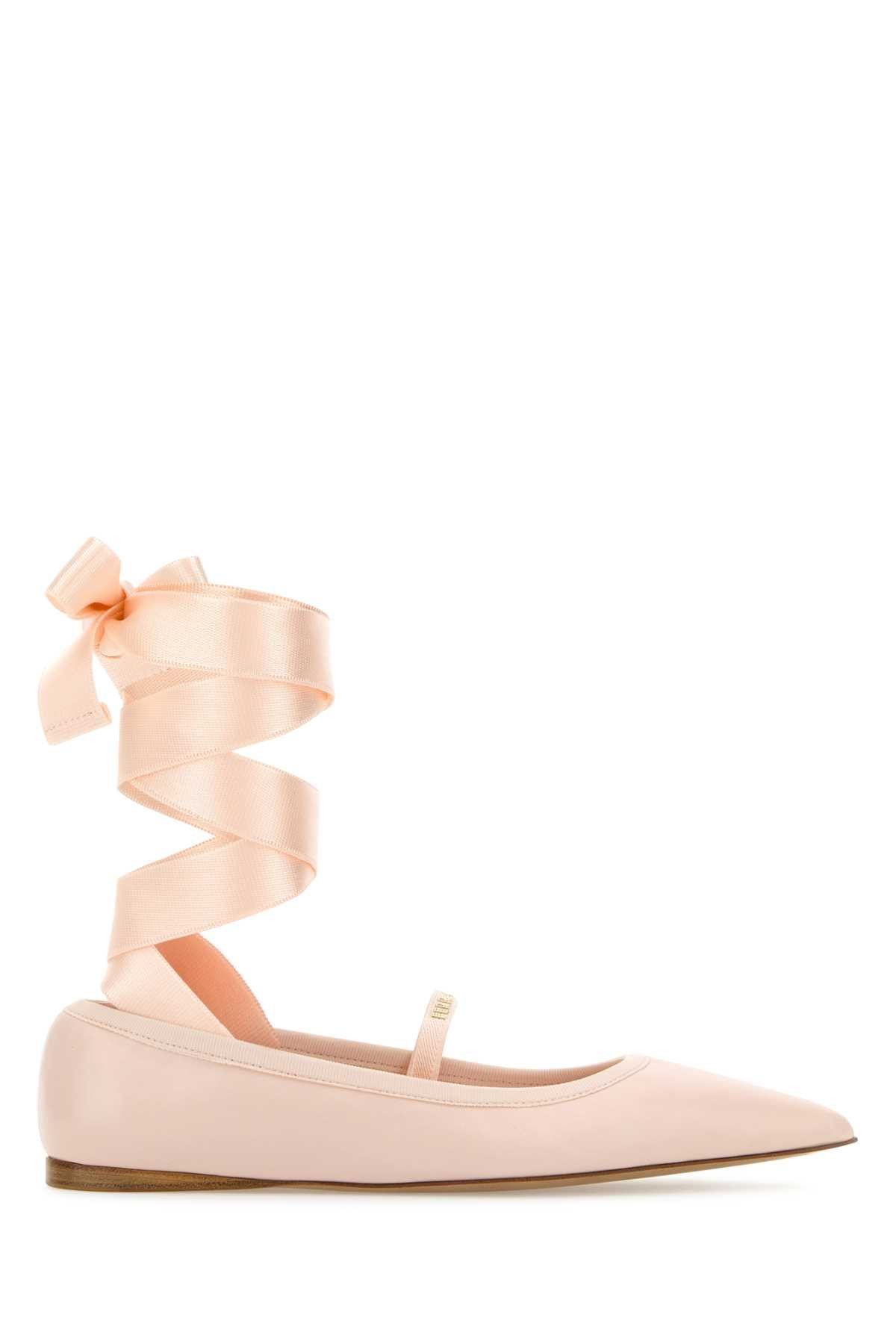 Salvatore Ferragamo Pastel Pink Leather Carice Ballerinas Size US 8 / IT 38 - 1 Thumbnail