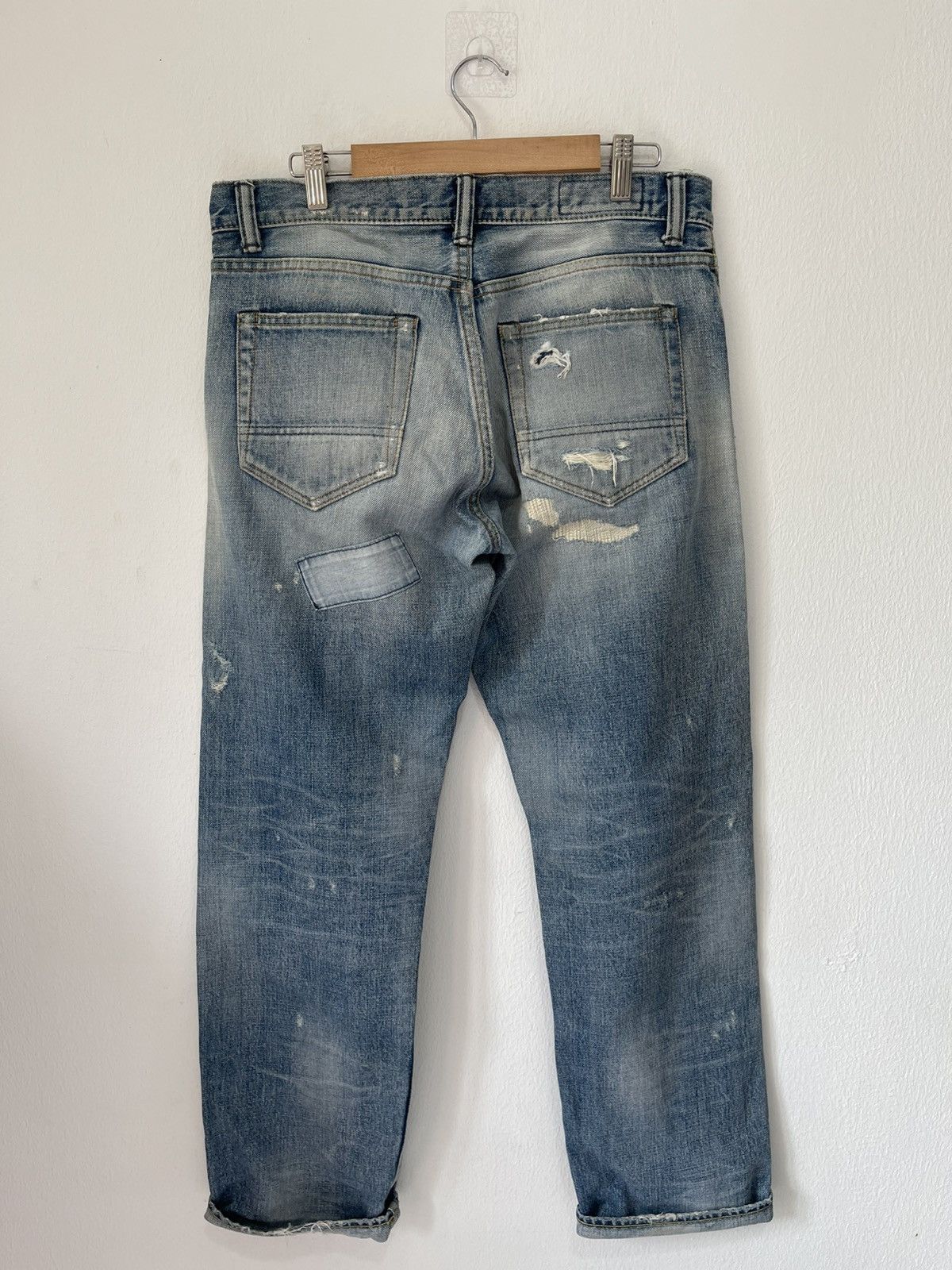 FDMTL 2021 FDMTL Sashiko Patch Denim Selveged Pants Size US 32 / EU 48 - 10 Thumbnail