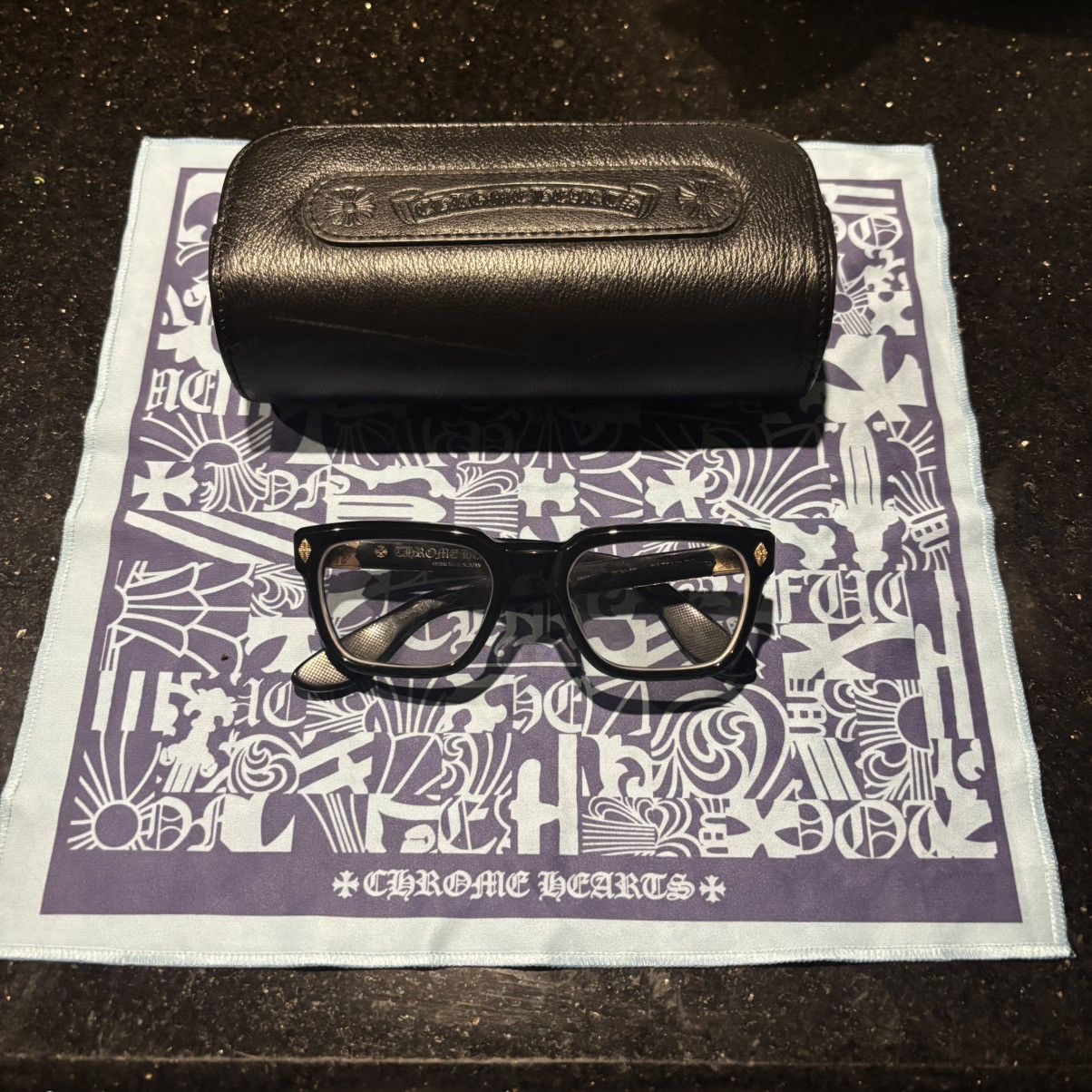 Chrome Hearts Gold Hardware glasses