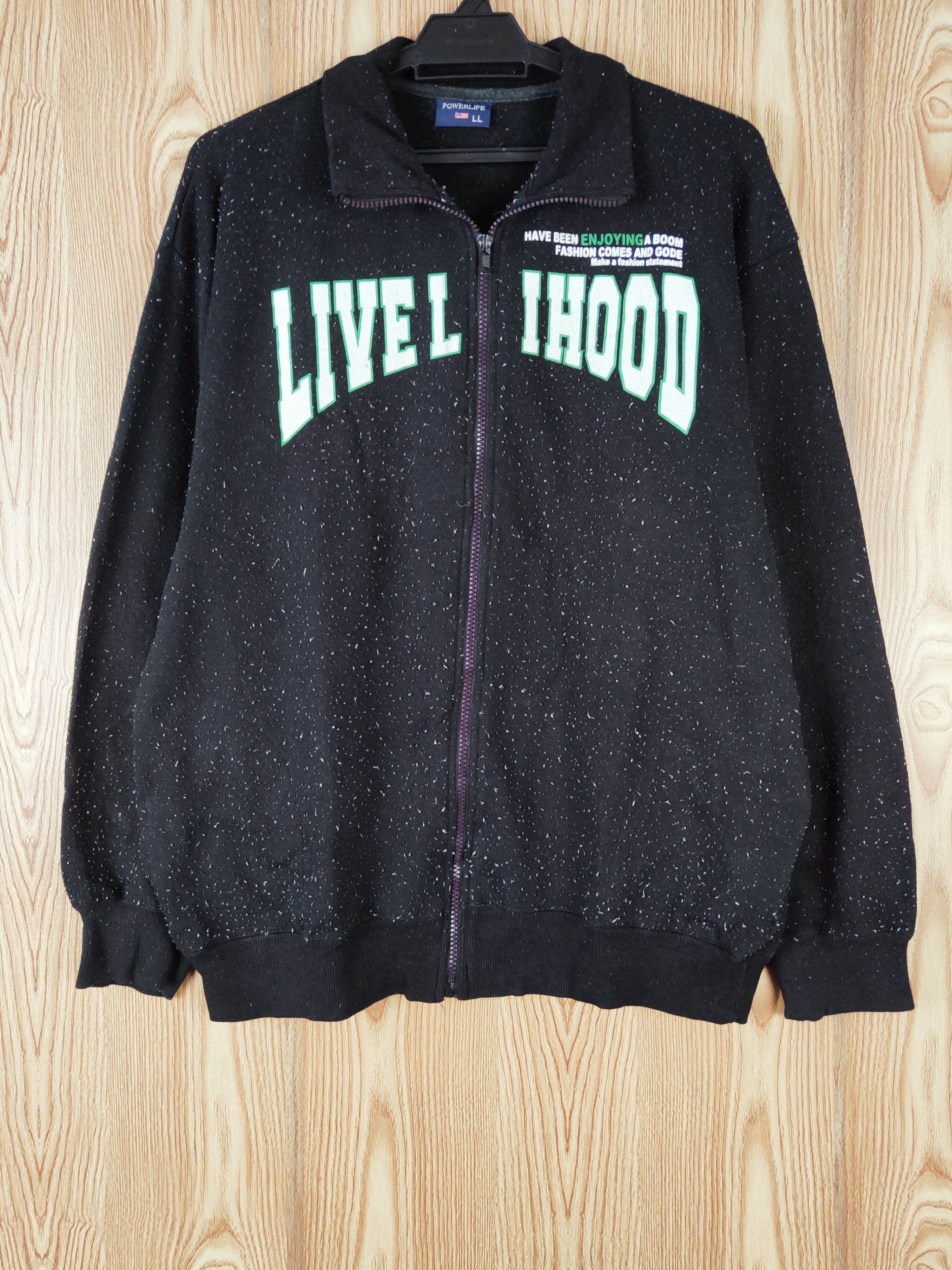 Japanese Brand × Vintage Vintage "LIVELIHOOD" Powerlife Black Sweaters Jacket Size US L / EU 52-54 / 3 - 1 Thumbnail