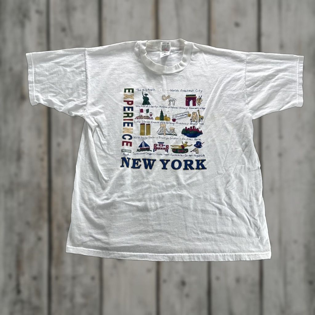 Fruit Of The Loom VINTAGE Experience New York Shirt Mens XL White Fruit Of The Loom Graphic 90s Size US XL / EU 56 / 4 - 1 Thumbnail