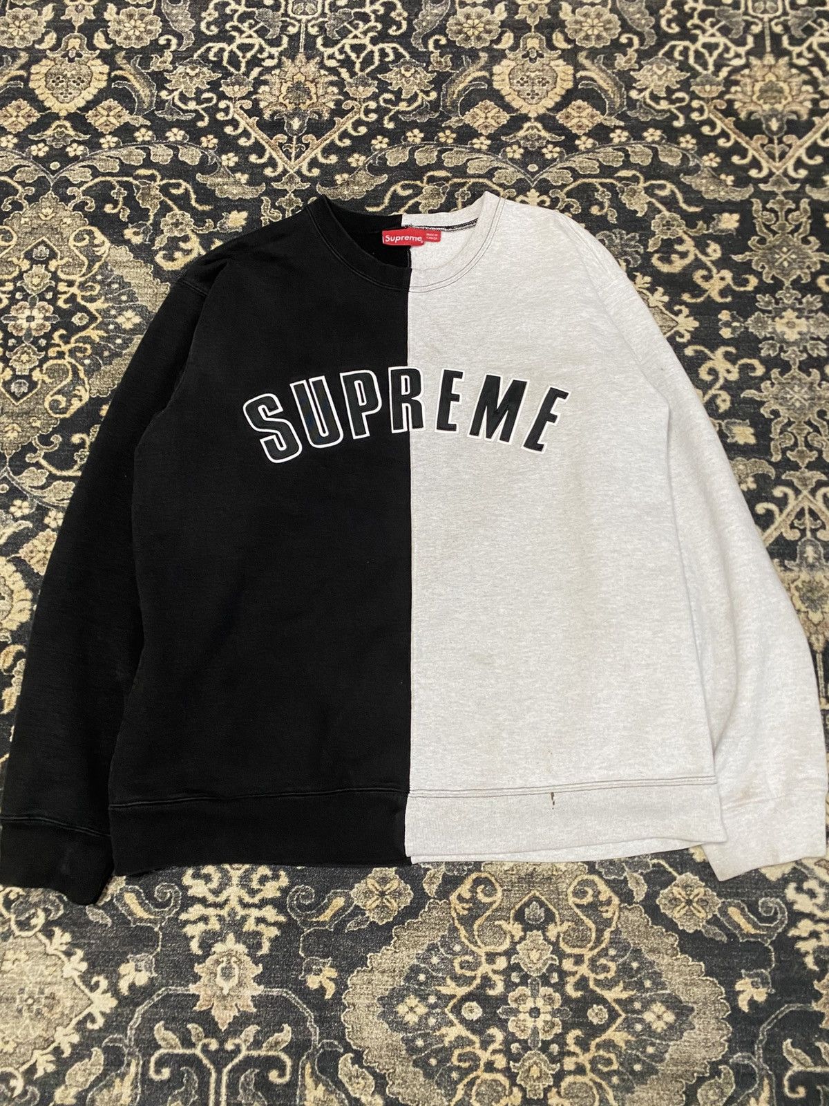 Supreme Supreme Split Crewneck Sweatshirt Size US XL / EU 56 / 4 - 1 Thumbnail