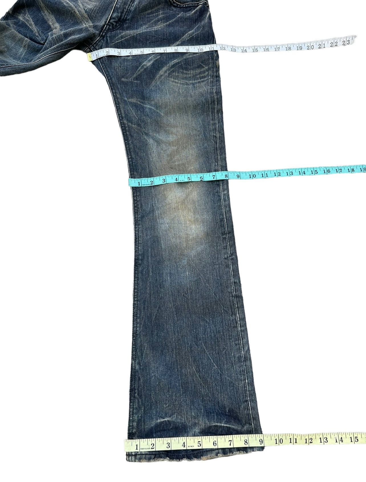 Japanese Brand × Lee × Vintage Vintage Lee X Japan Mud Wash Denim Flare Jeans Size US 29 - 4 Thumbnail