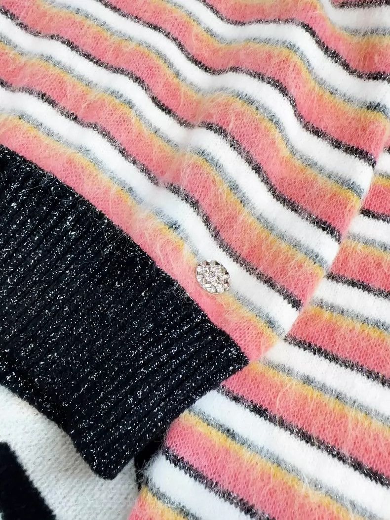 Chanel Chanel 22A colorful striped tassel wool knitted sweater Size XXS / US 00 / IT 34 - 4 Thumbnail