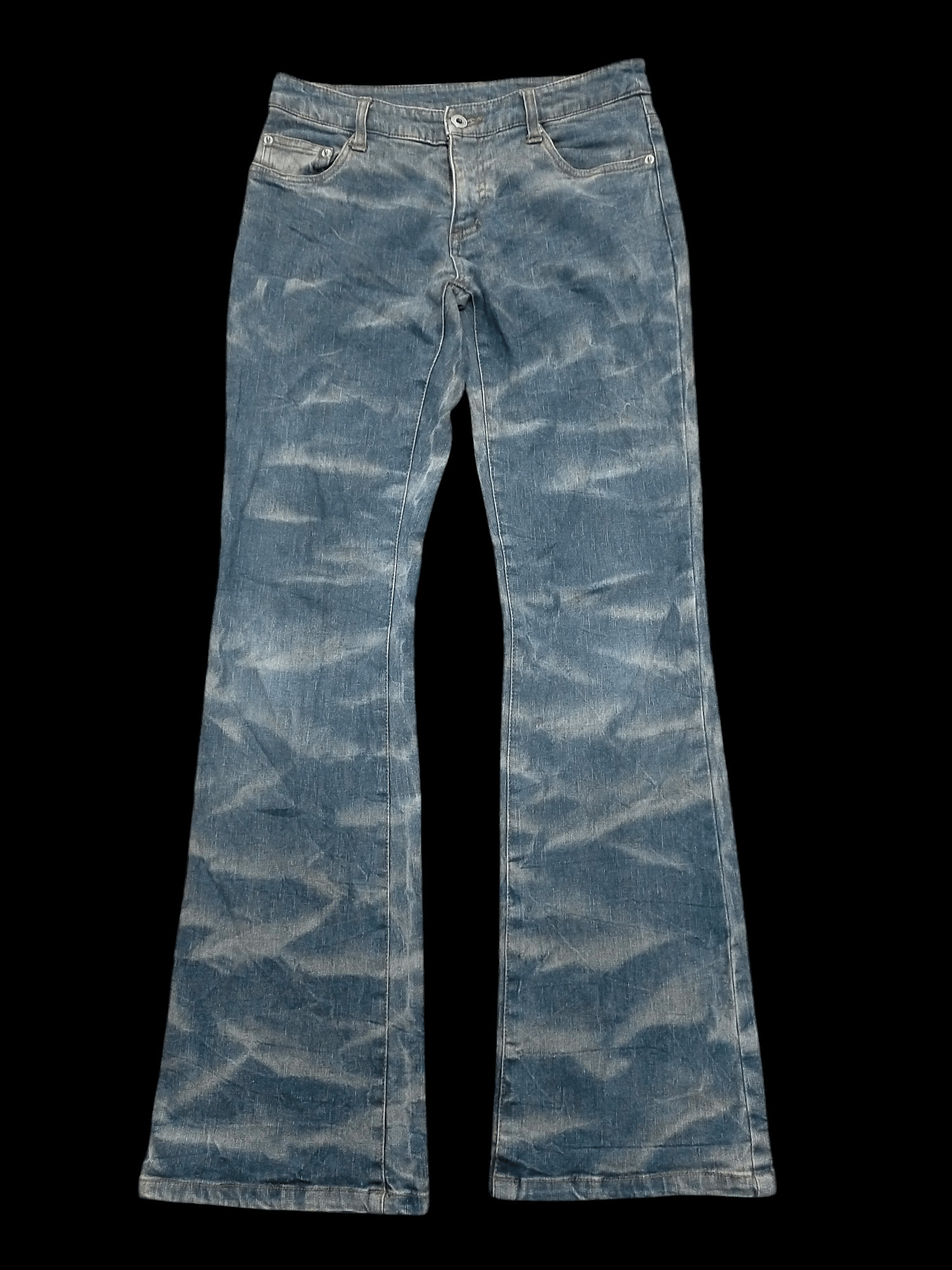 Hysteric Glamour 🔥 Flare 🔥 Japanese Brand Washed Crazy Jeans Size US 29 - 1 Thumbnail
