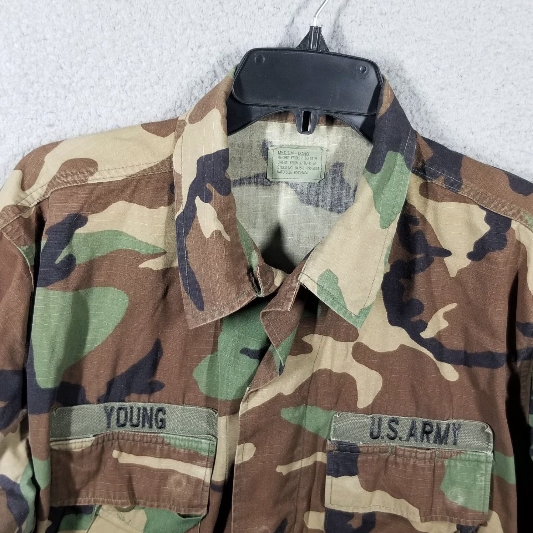 Vintage VINTAGE US Army Combat Woodland Camo Field Jacket Men Adult Medium Long Casual Military Hunting 90s Size US M / EU 48-50 / 2 - 7 Thumbnail