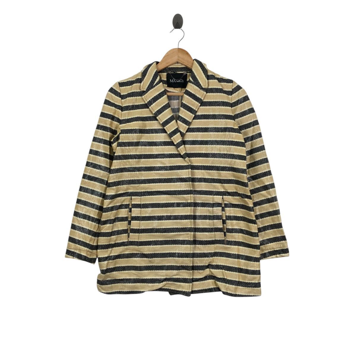 Max Mara MAX MARA MAX & Co Made In Italy Snakeskin Stripe Coat Jacket Size S / US 4 / IT 40 - 1 Thumbnail