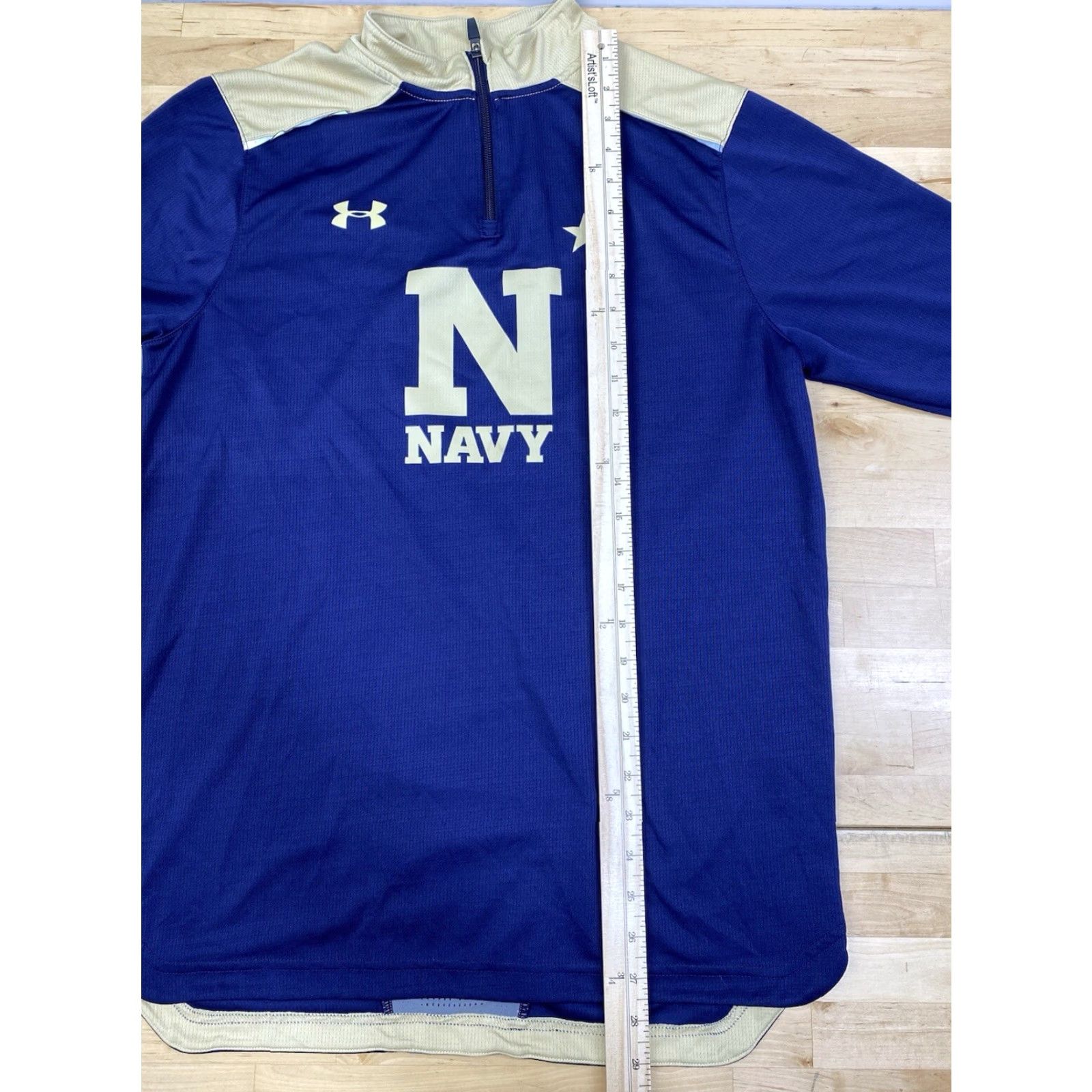 Under Armour Under Armour US Navy 1/4 Zip Pullover Shirt Mens M Blue Short Sleeve #9780 Size US M / EU 48-50 / 2 - 4 Thumbnail