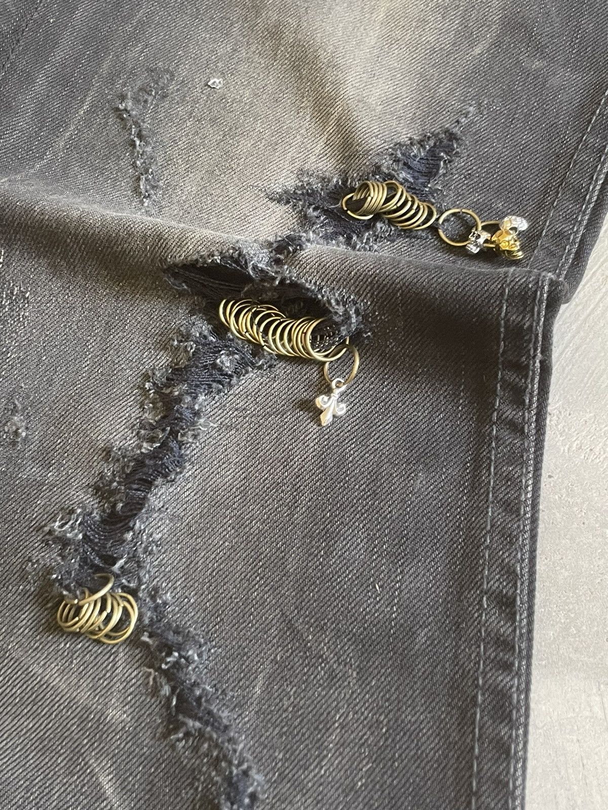 5351 POUR LES HOMMES × Obelisk × semanticdesign Semantic design Pierced & Charms Gothic Claw Mark Jeans Size US 30 / EU 46 - 11 Thumbnail