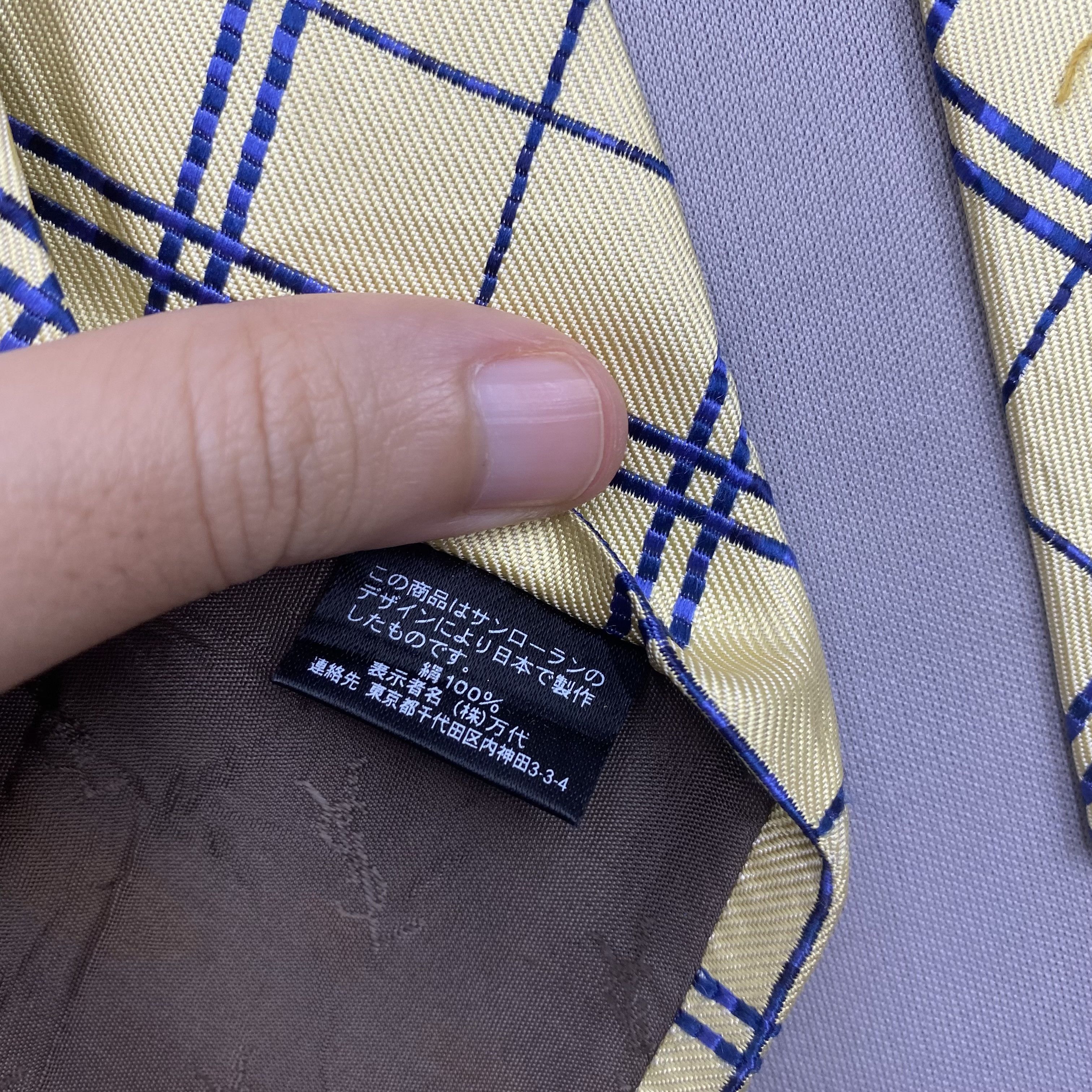 Japanese Brand Vintage Yves Saint Laurent SILK Necktie Cravate Pure Silk Size ONE SIZE - 7 Thumbnail