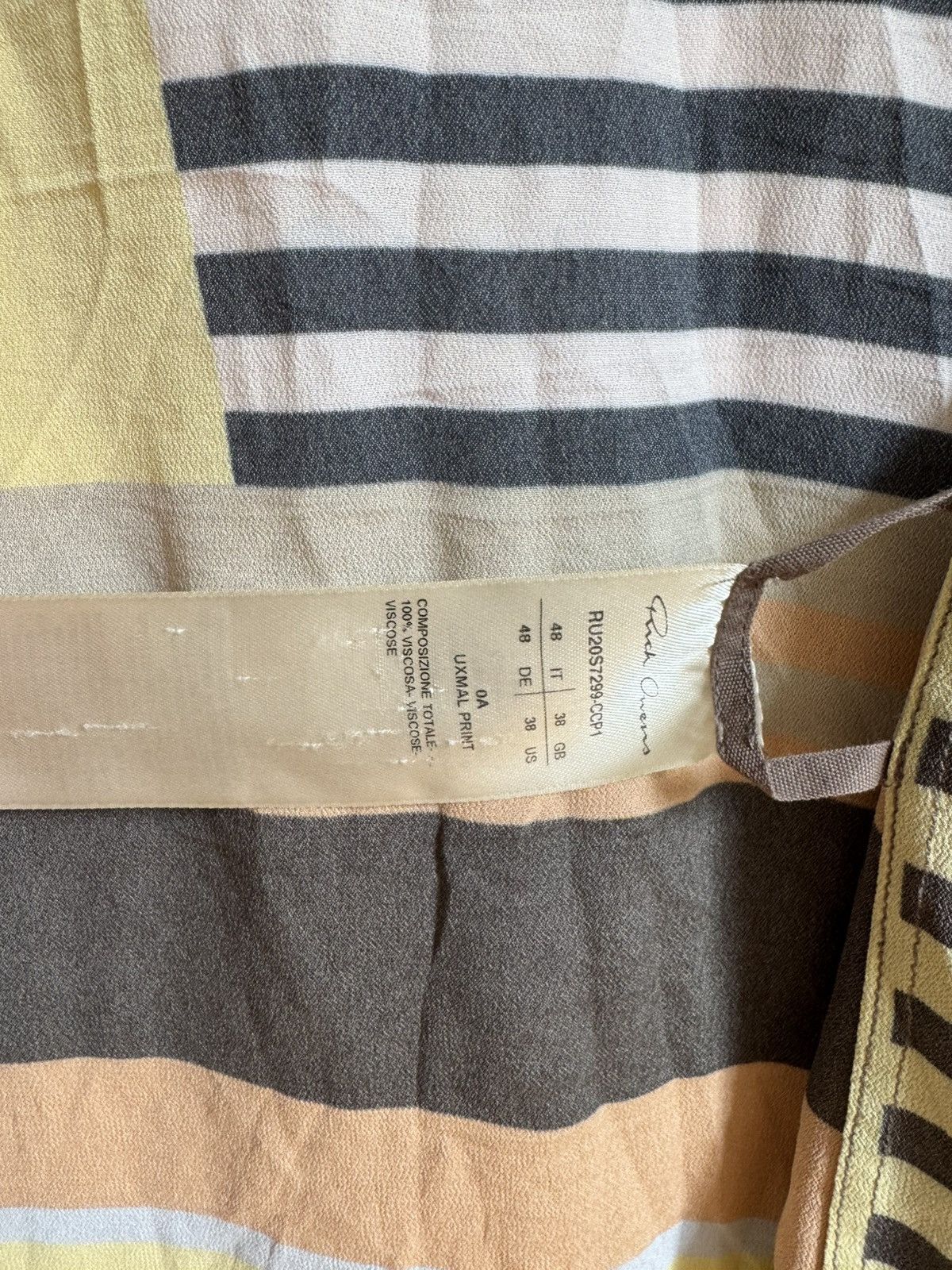 Rick Owens Rick Owens Uxmql Stripe Printed Shirt Tecuatl 2020 Size US M / EU 48-50 / 2 - 6 Thumbnail