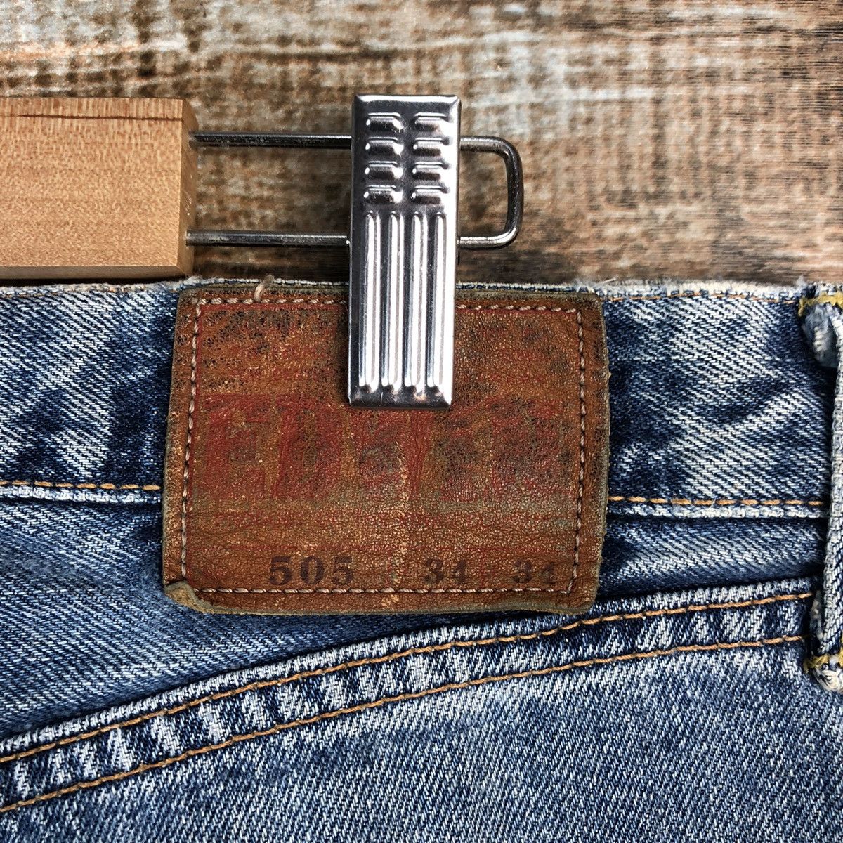 Edwin DLL Edwin Blue selvedge Distressed ripped Denim Pants #C250 Size US 34 / EU 50 - 15 Thumbnail