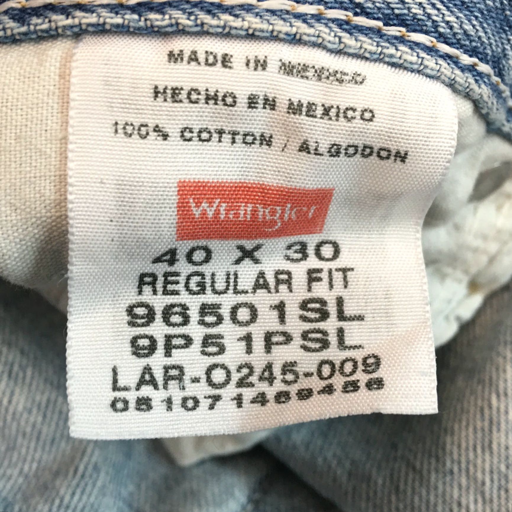 Wrangler Wrangler Mens Stretch Straight Leg Regular Fit Blue Denim Jeans 40X30 Size US 40 / EU 56 - 6 Thumbnail