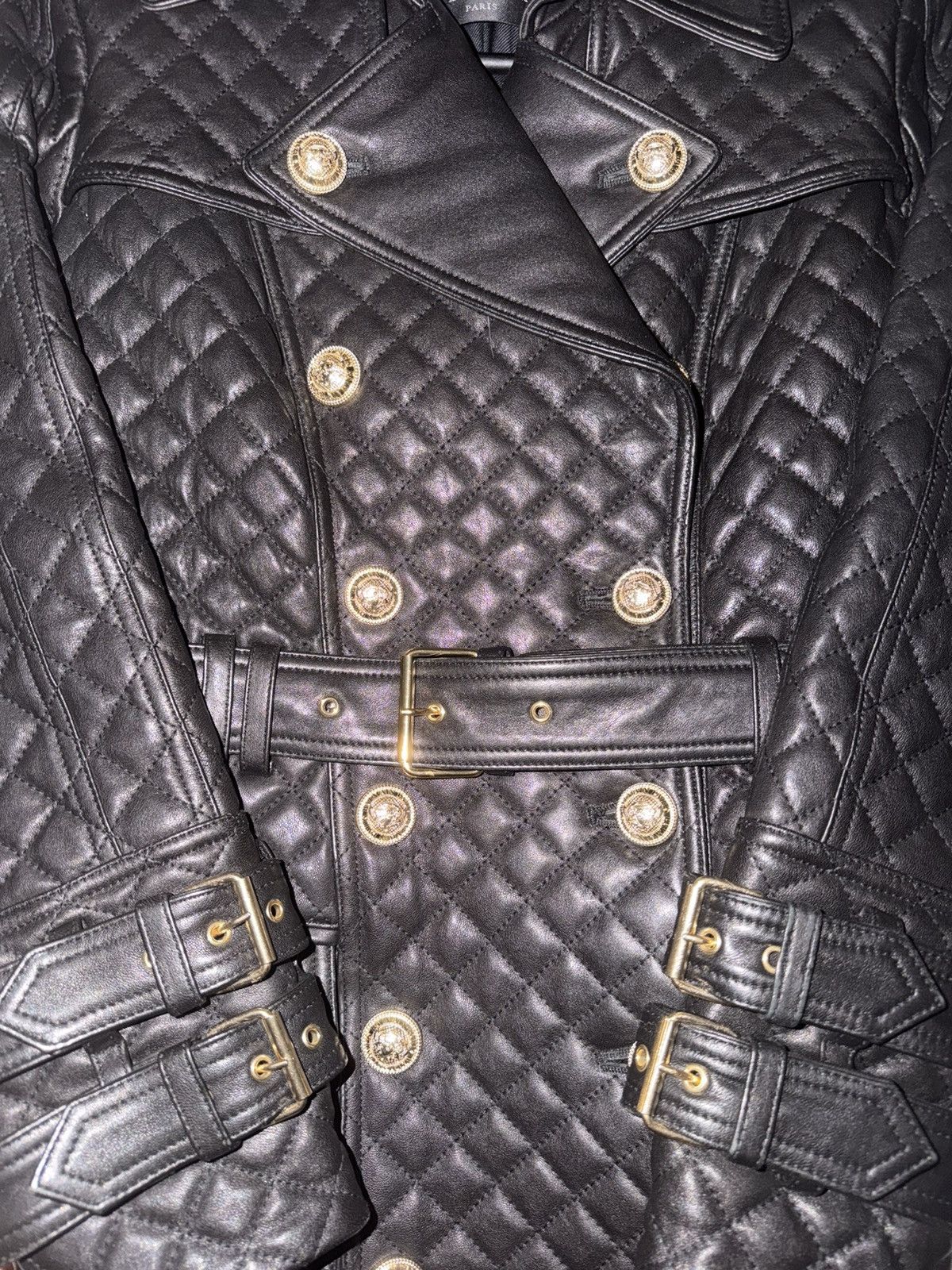 Balmain Balmain lamb skin leather coat Size M / US 6-8 / IT 42-44 - 2 Thumbnail