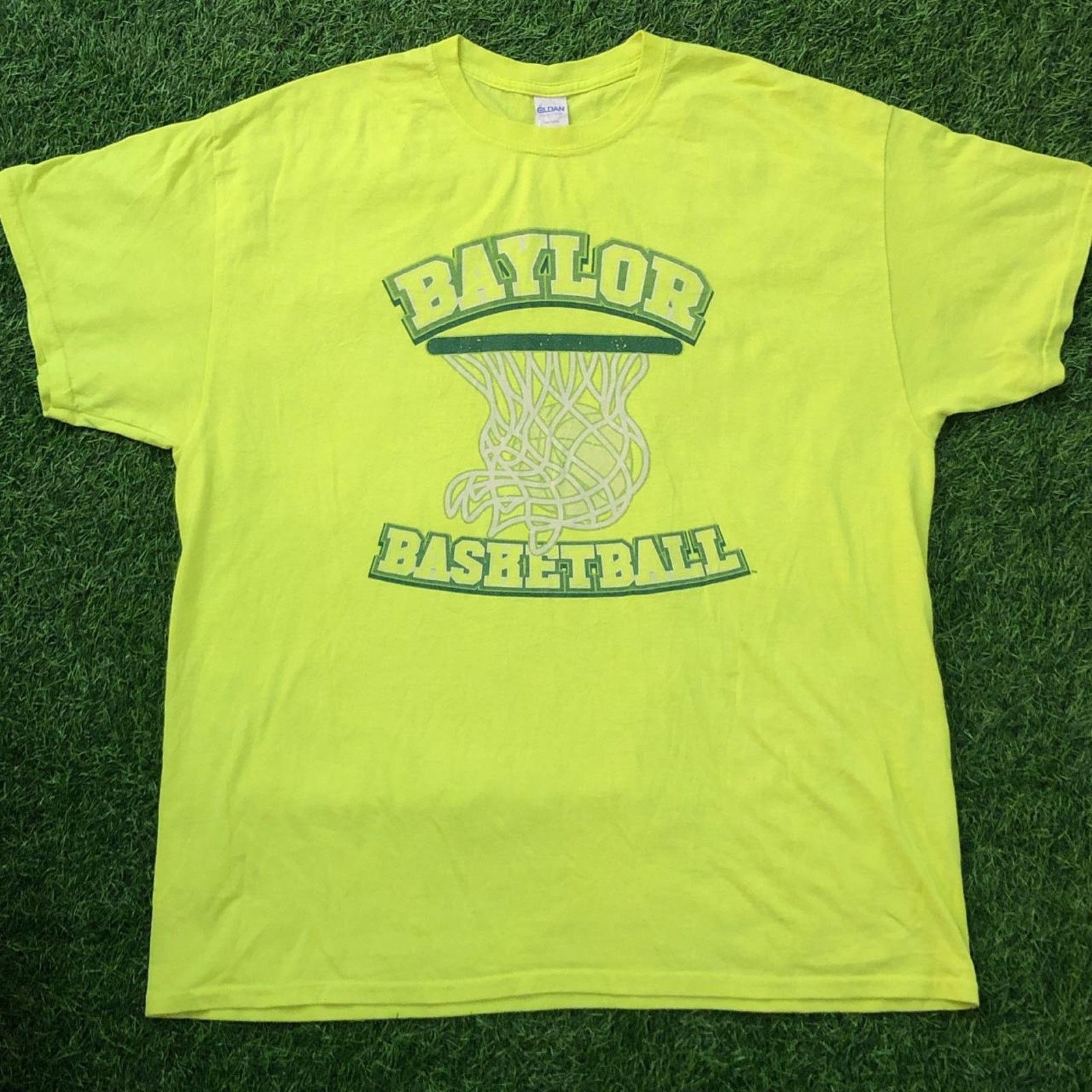 Gildan Vintage Neon Baylor Basketball Graphic Tee Size US XL / EU 56 / 4 - 1 Thumbnail