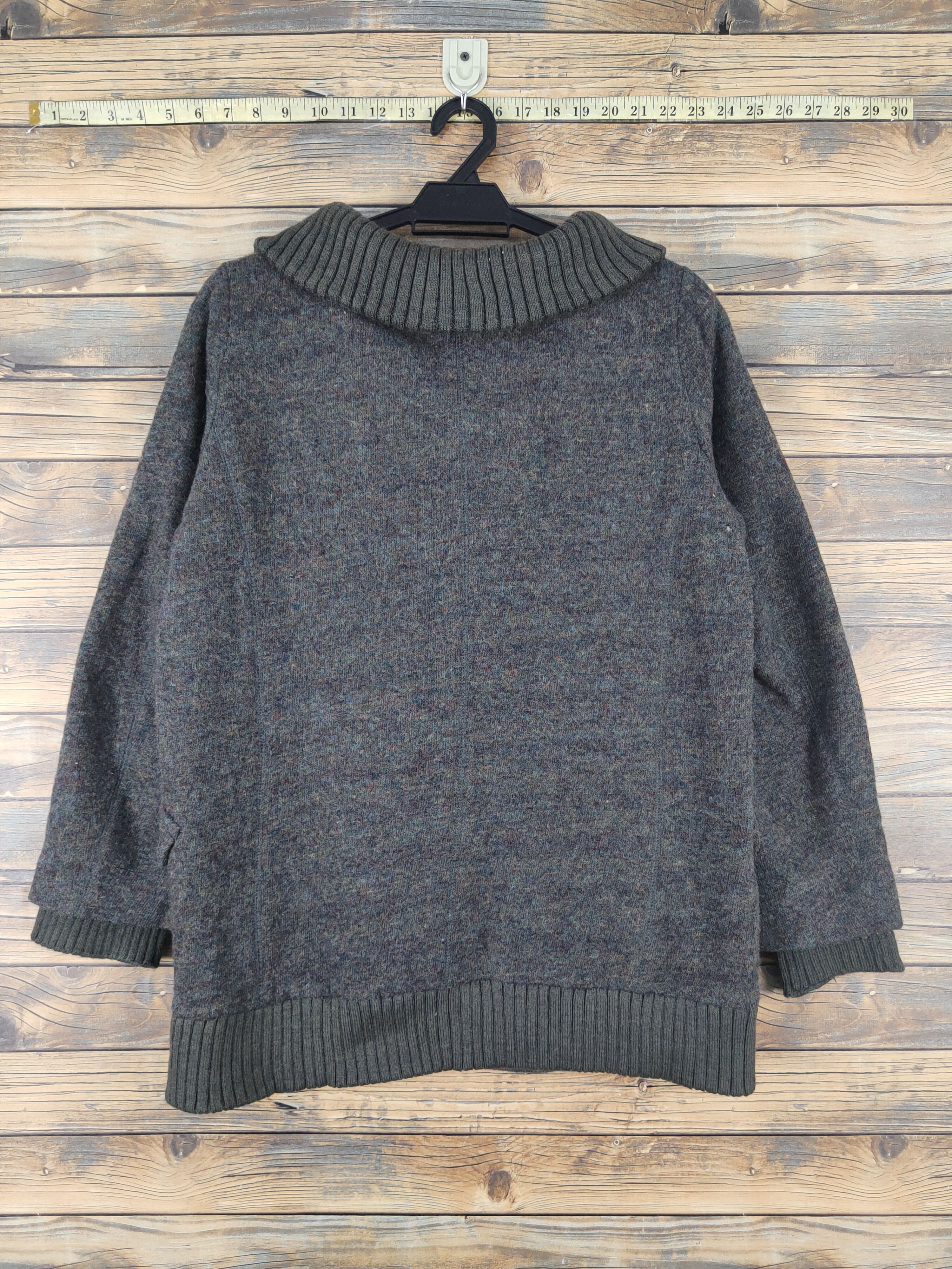 Homespun Knitwear × Pas de Calais × Vintage Pas de Calais Dark Green Knitwear Sweater Jackets #W1289 Size M / US 6-8 / IT 42-44 - 7 Thumbnail