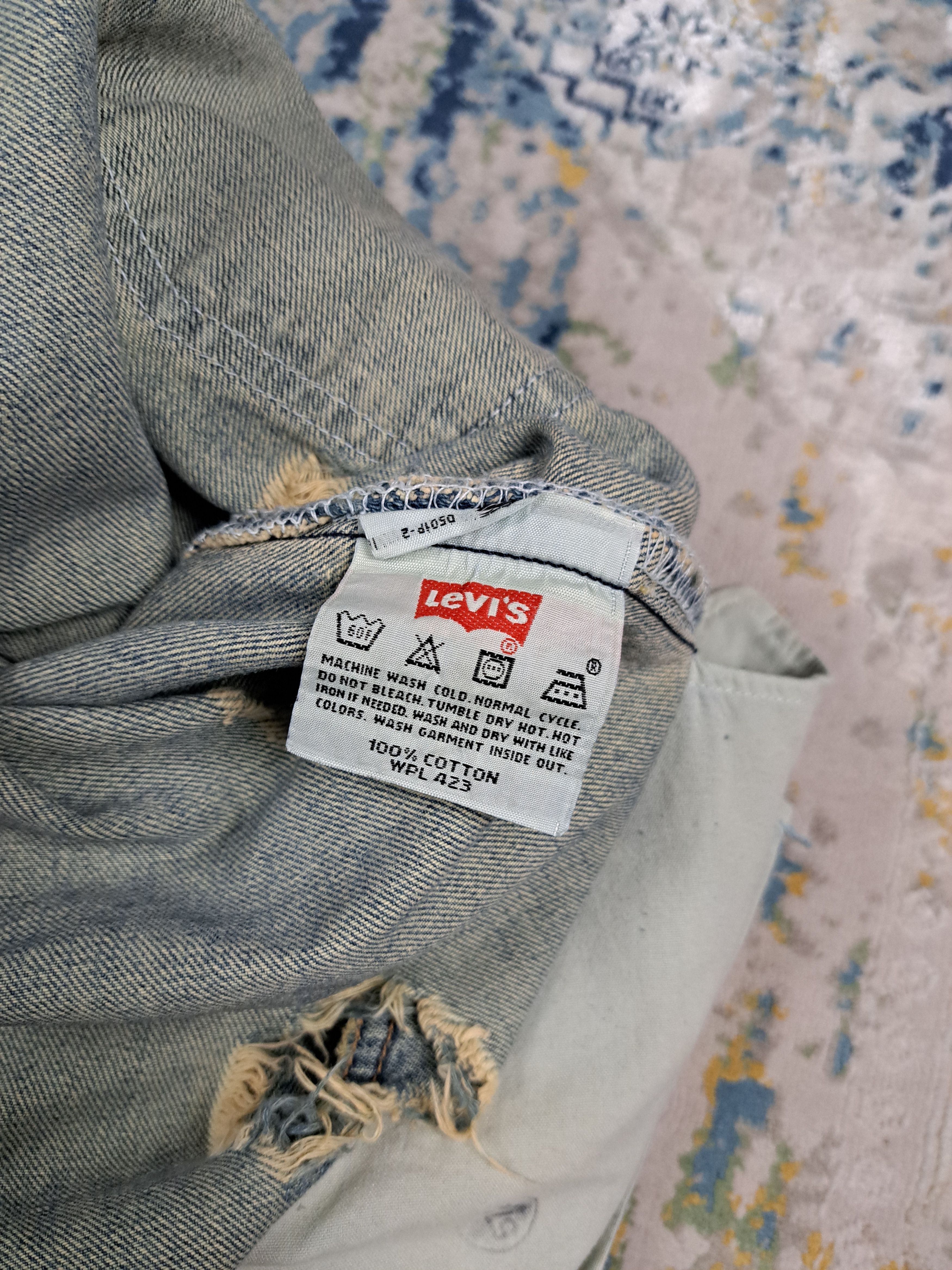 Levi's Vintage Levis 501 OG Miner's Distressed Denim Gold Button Size US 32 / EU 48 - 10 Thumbnail
