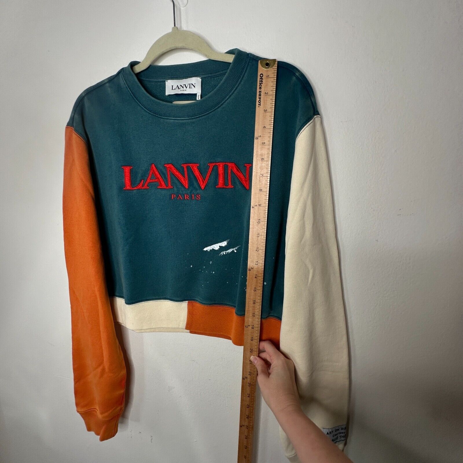 Lanvin Gallery Dept. x Lanvin Orange Cream & Teal Logo Sweatshirt S Size S / US 4 / IT 40 - 9 Thumbnail