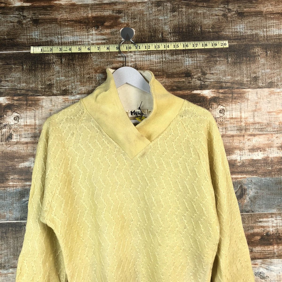 Homespun Knitwear M9 Sister japan vintage Yellow Knitwear #A2360 Size XS / US 0-2 / IT 36-38 - 2 Thumbnail