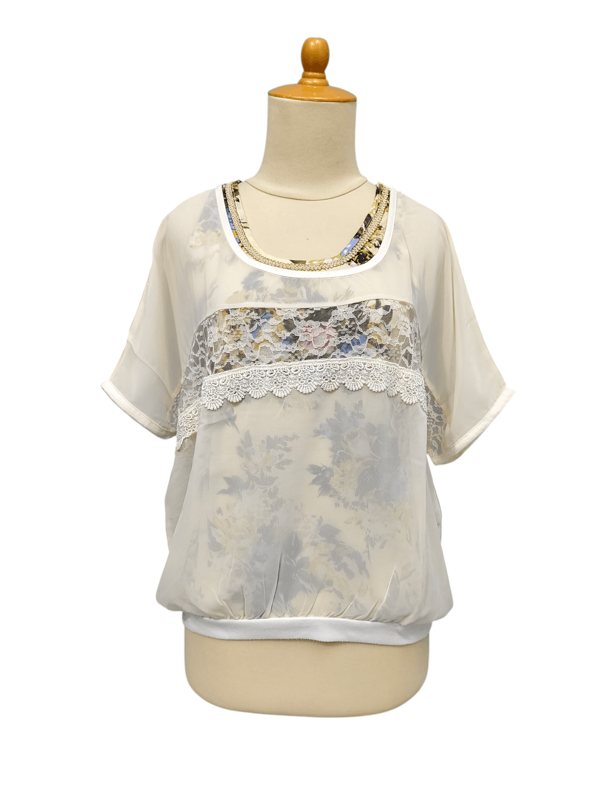 LIZ LISA 2000s Axes Femme🇯🇵 Layered Sheer Chiffon Floral Inner Lace Size M / US 6-8 / IT 42-44 - 1 Thumbnail