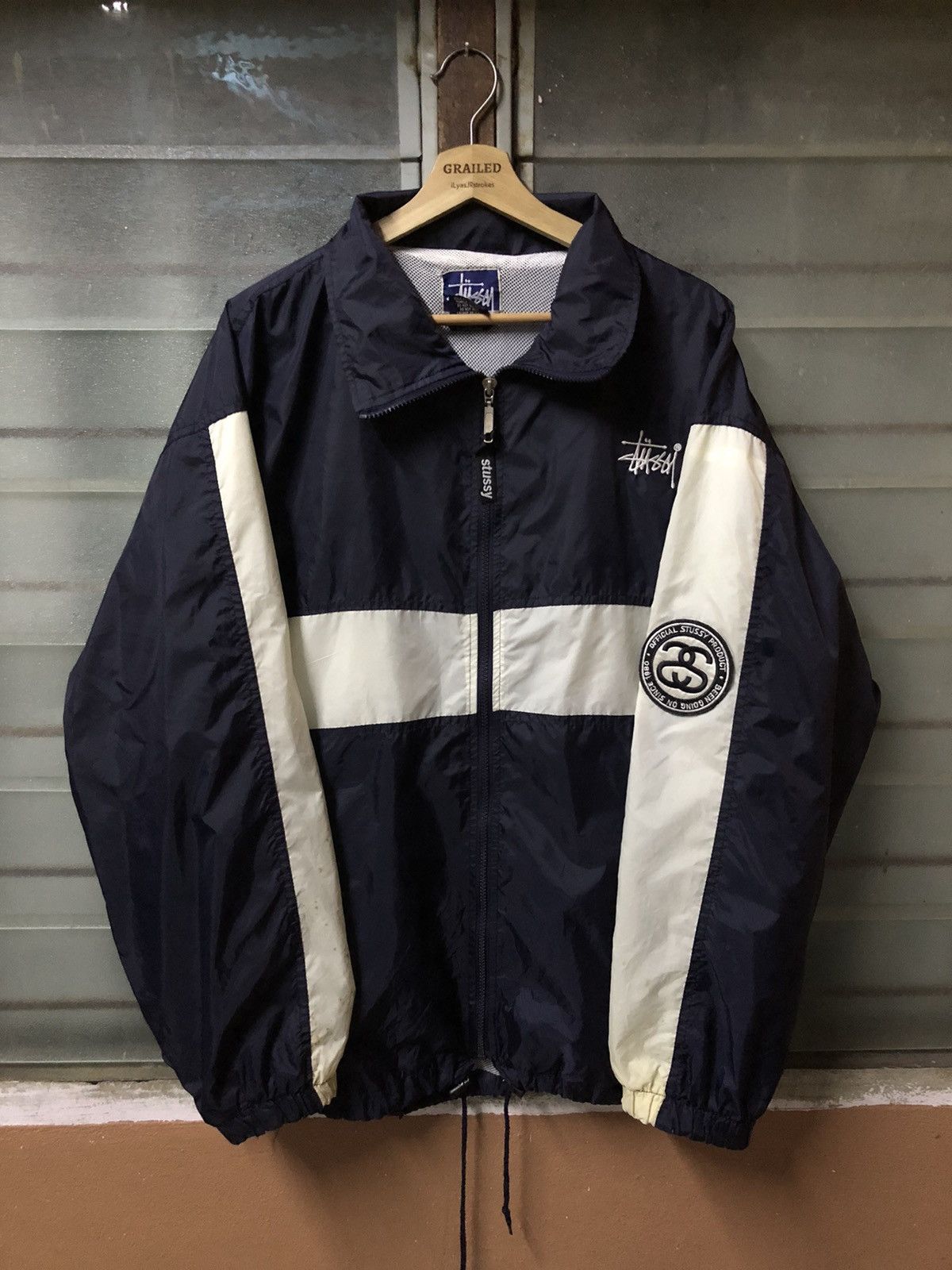 Vintage 90's Stussy Sport Windbreaker Light Jacket