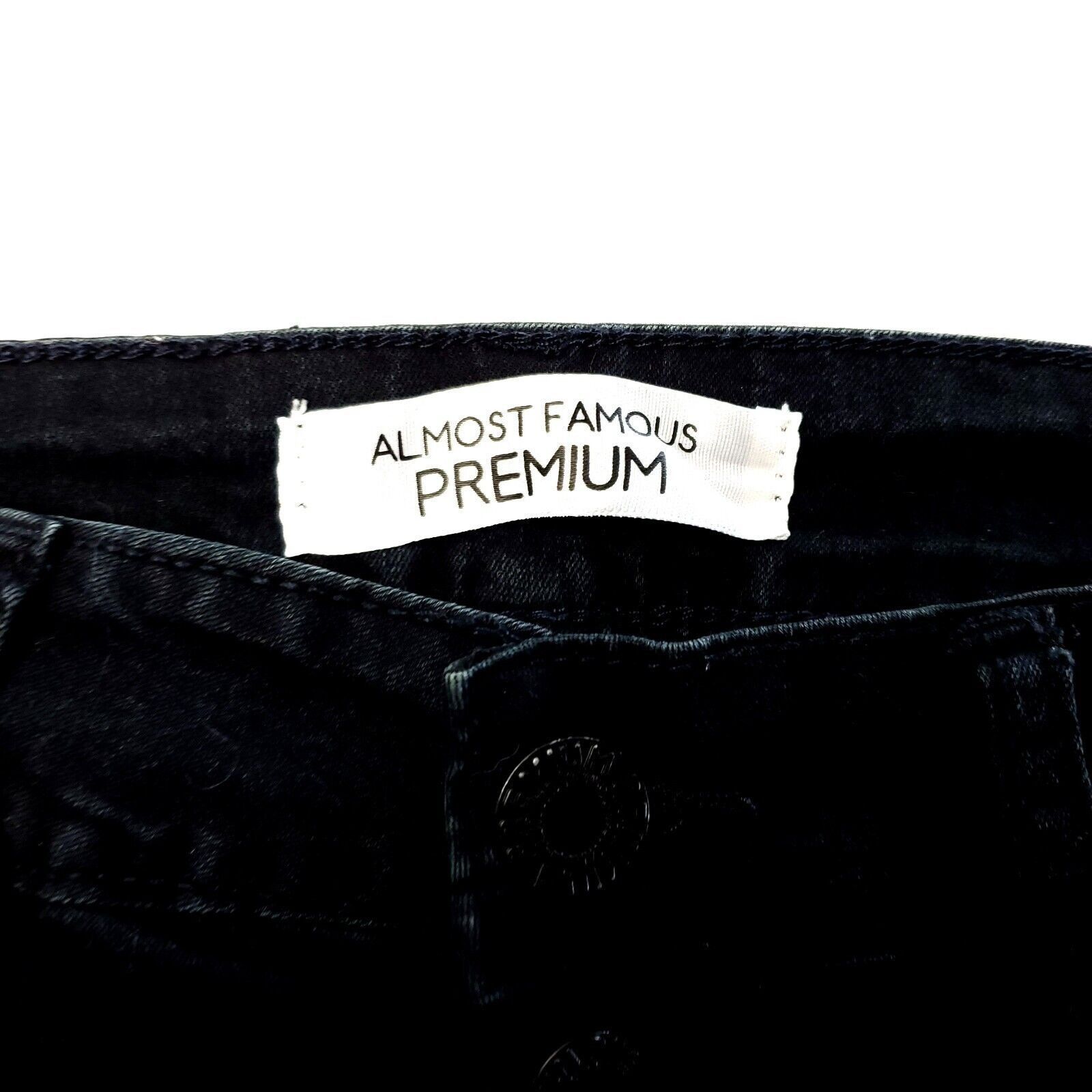 Almost Famous Almost Famous Premium Denim Jeans Black Dark Stone Wash Midr Size 27" / US 4 / IT 40 - 3 Thumbnail