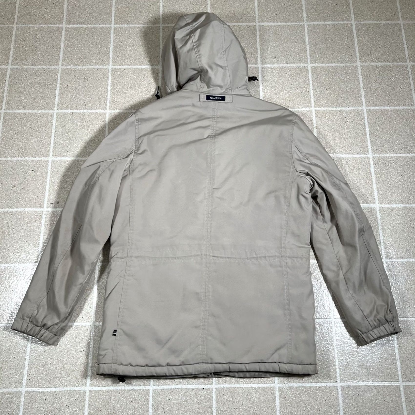 Nautica VINTAGE? (No) Mens Nautica Parka Coat Hooded Winter Coat Gray S Small Polyester Sherpa Hood Size Small Shirt? Size US S / EU 44-46 / 1 - 4 Thumbnail