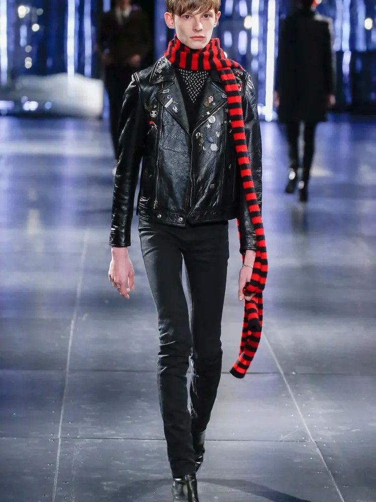 Saint Laurent Paris Sz 46 Saint Laurent Paris 15AW Badge Leather Jacket Size US S / EU 44-46 / 1 - 7 Thumbnail