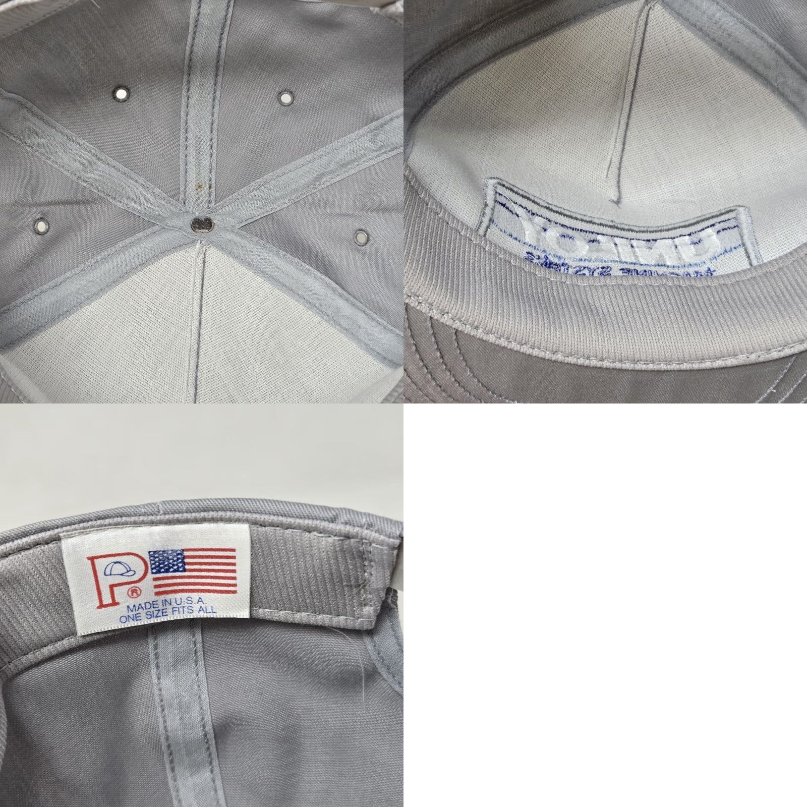 Vintage VINTAGE Uniloy Trucker Hat Patch Gray Snapback Adjustable Made In The USA Men One Size Gray USA Trucker Hat Mens Size ONE SIZE - 8 Thumbnail
