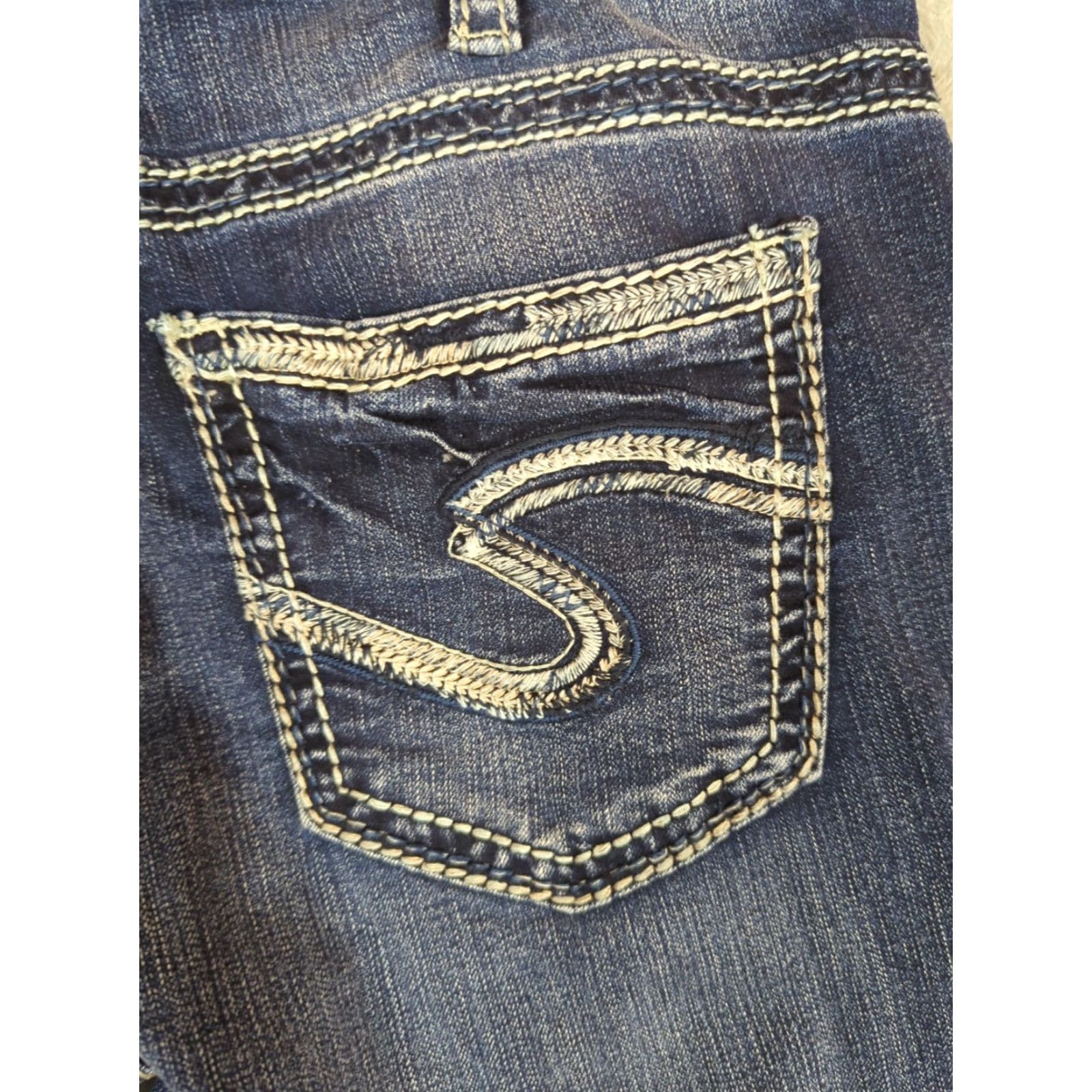 Silver Jeans Co. Silver Jeans Suki High Boot Cut Super Stretch 32X33 Medium Wash Women Jeans Regular 5-Pocket Logo Embellished"} Size 24" / US 00 / IT 34 - 6 Thumbnail