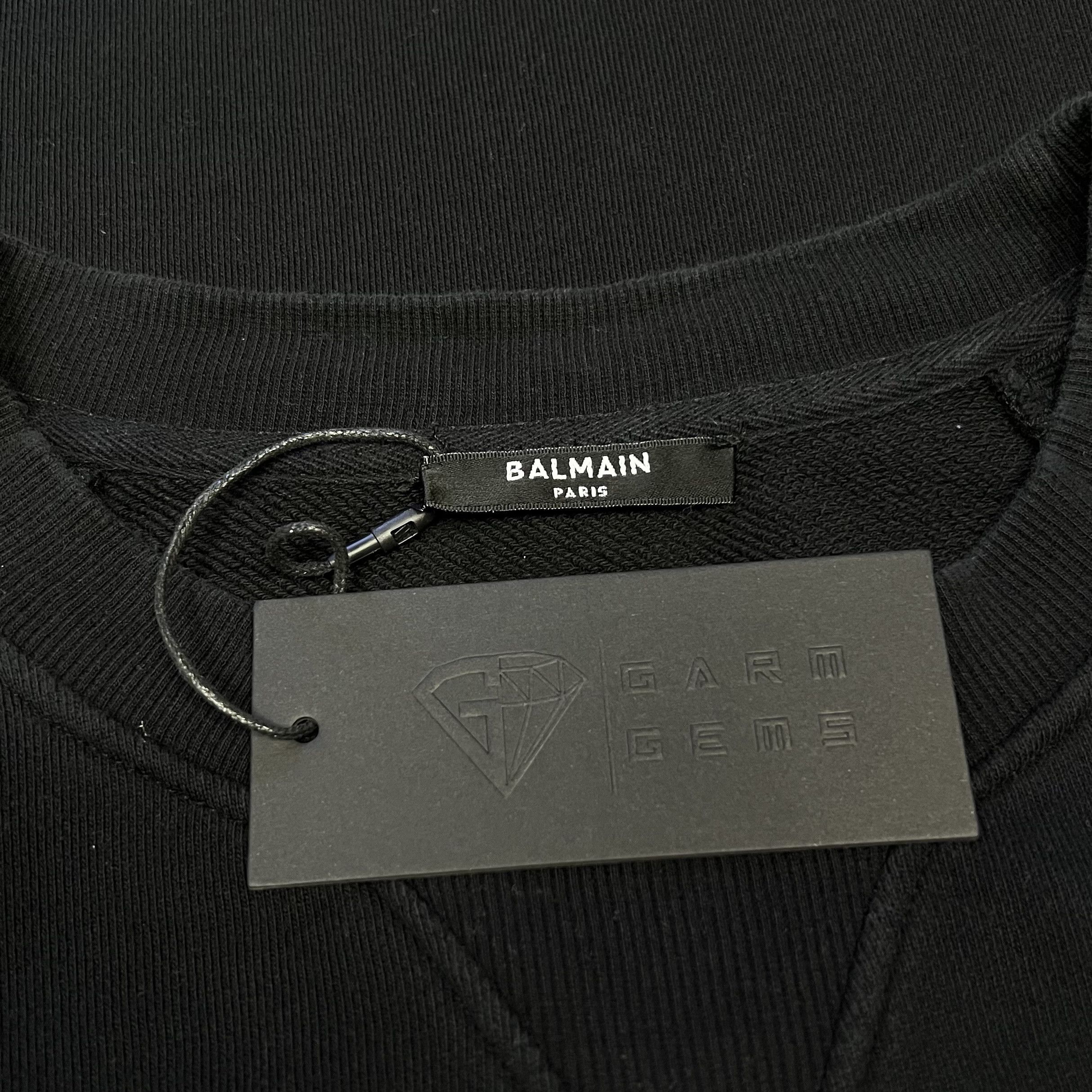 Balmain Balmain Stripe Logo Sweatshirt Size US M / EU 48-50 / 2 - 4 Thumbnail