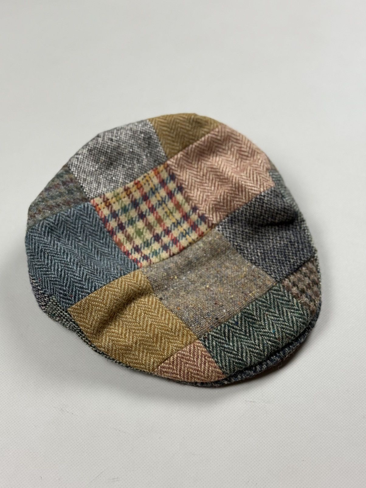 Hanna Hats Ireland Pure Wool Patchwork Tweed Flat Cap Hat
