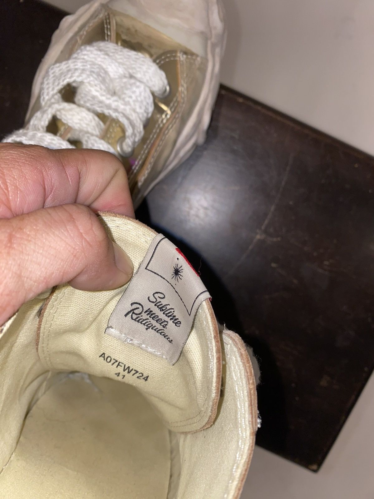 Maison MIHARA YASUHIRO Mihara Yasuhiro Off-Gold Hank Sole Low Sneakers Size 8 Size US 8 / EU 41 - 9 Thumbnail