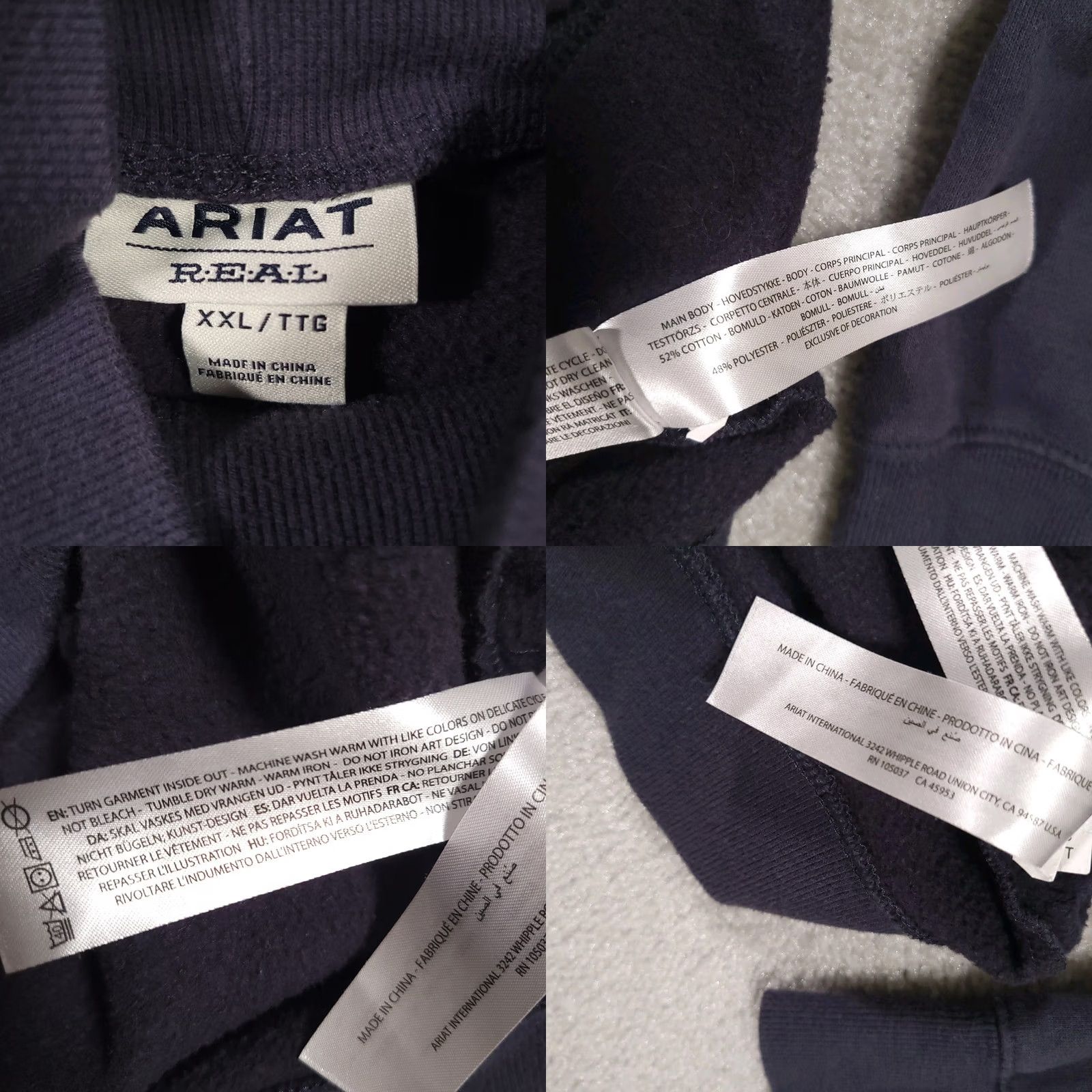 Ariat Ariat Sweatshirt Women's 2XL High Neck Velour Spell Out Logo Running Wrap Jumper Size XXL / US 16-18 / IT 52-54 - 9 Thumbnail