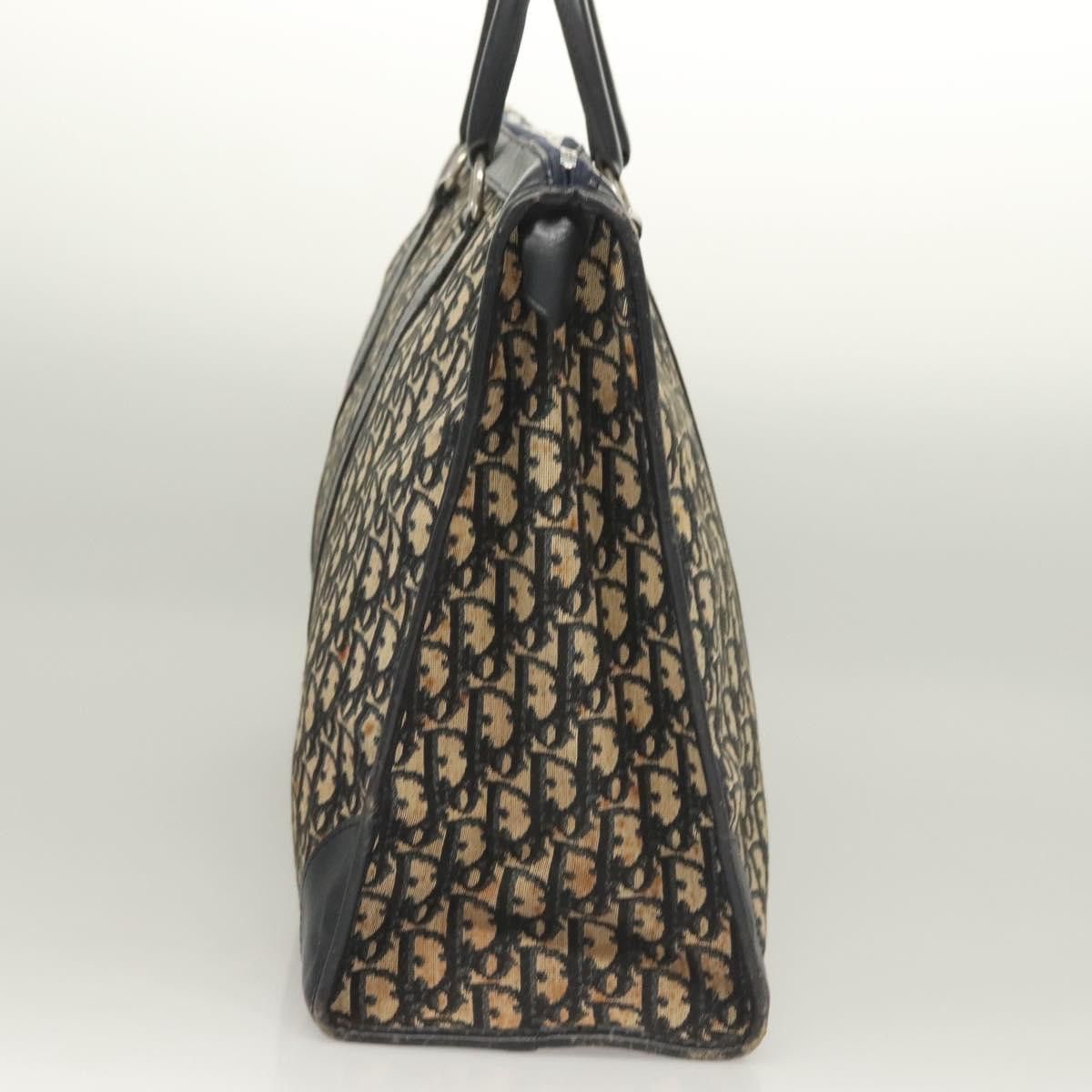 Dior DIOR Trotter Canvas Hand Bag Navy Gold Size ONE SIZE - 4 Thumbnail